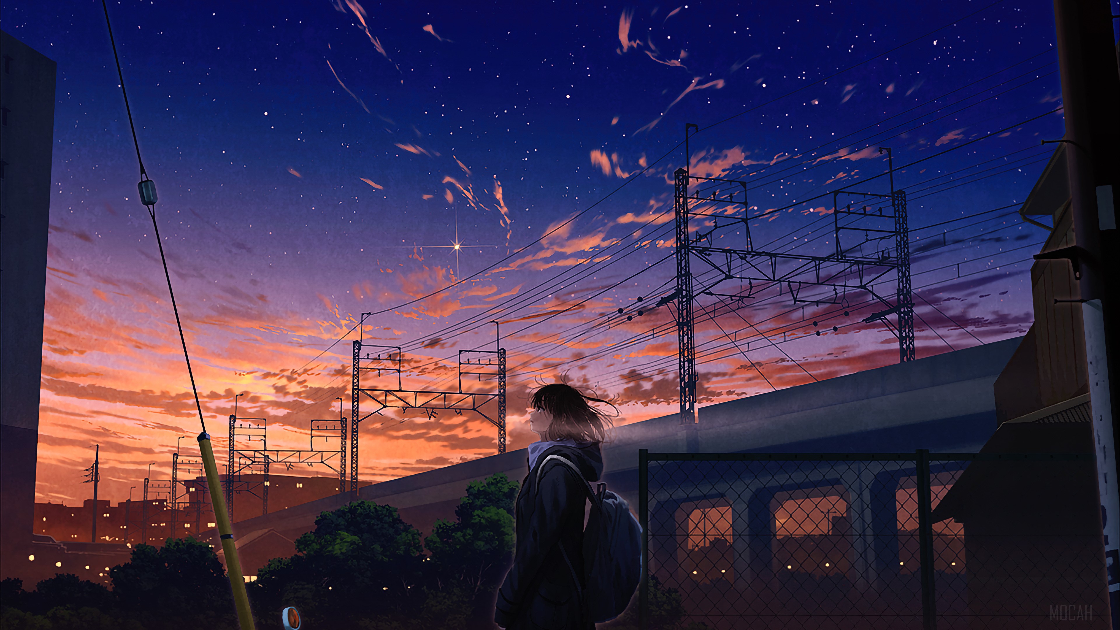 Anime Sunset City Wallpapers