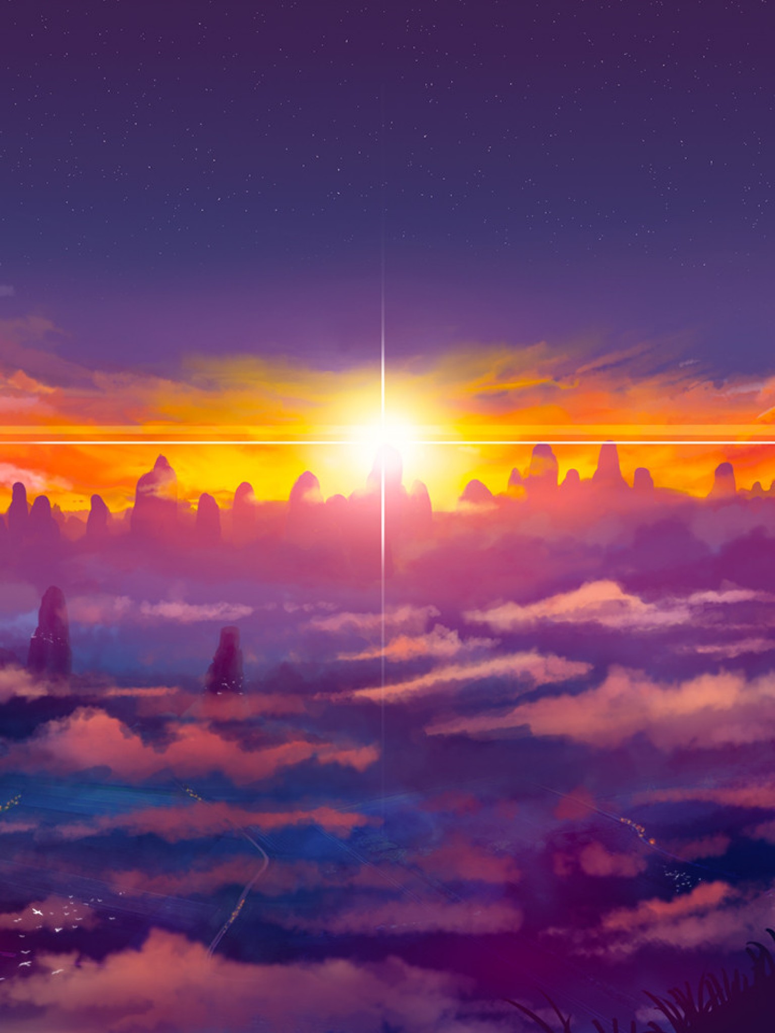 Anime Sunset City Wallpapers