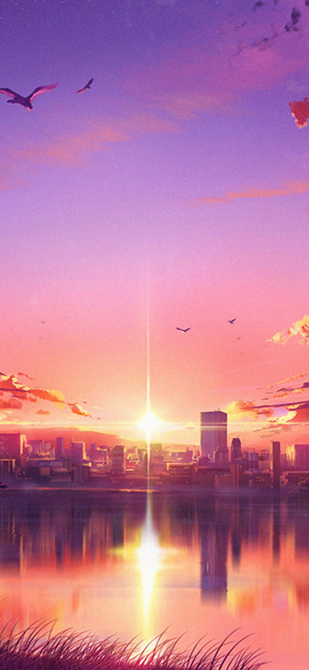 Anime Sunset Iphone Wallpapers