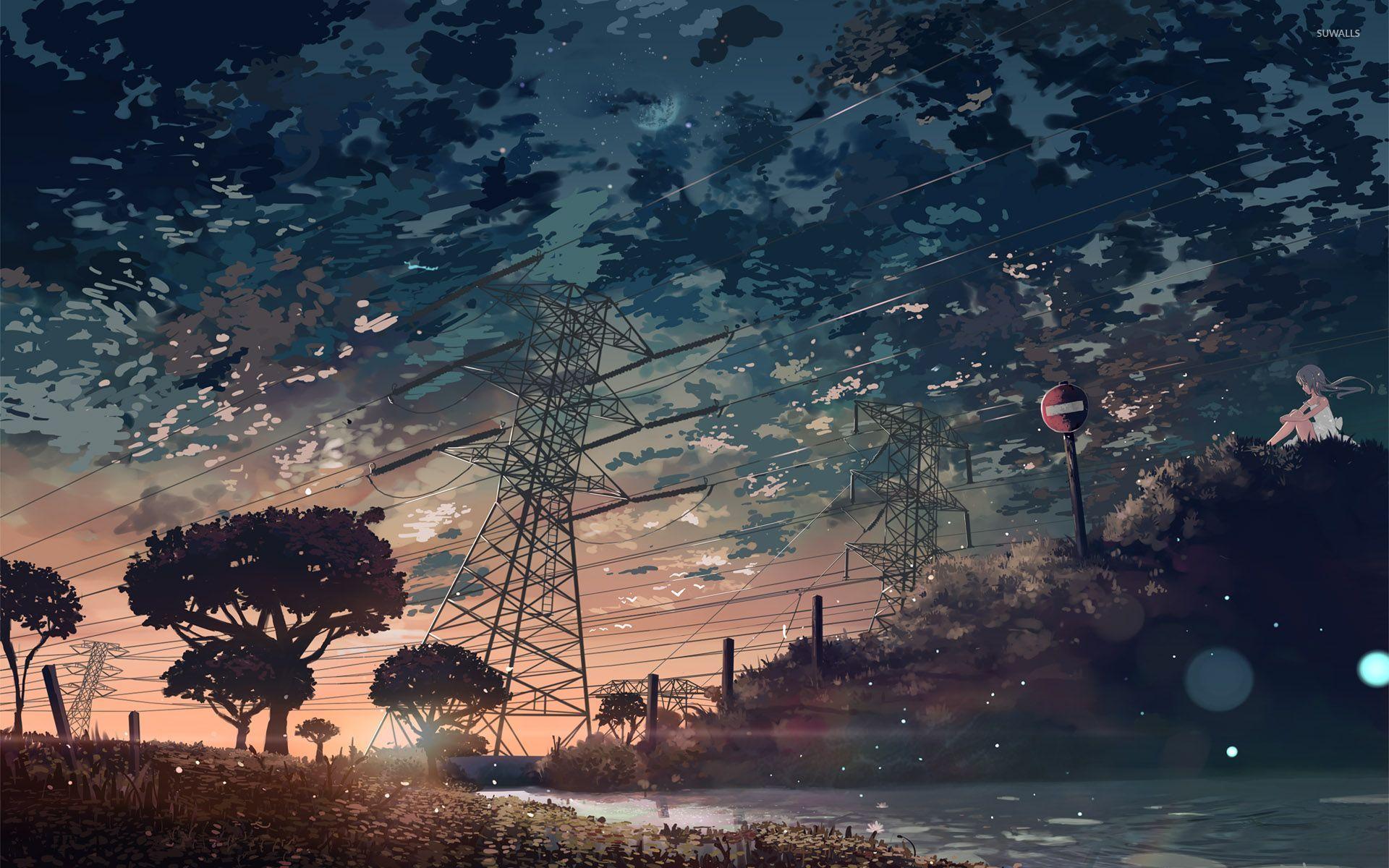 Anime Sunset Original Art Wallpapers