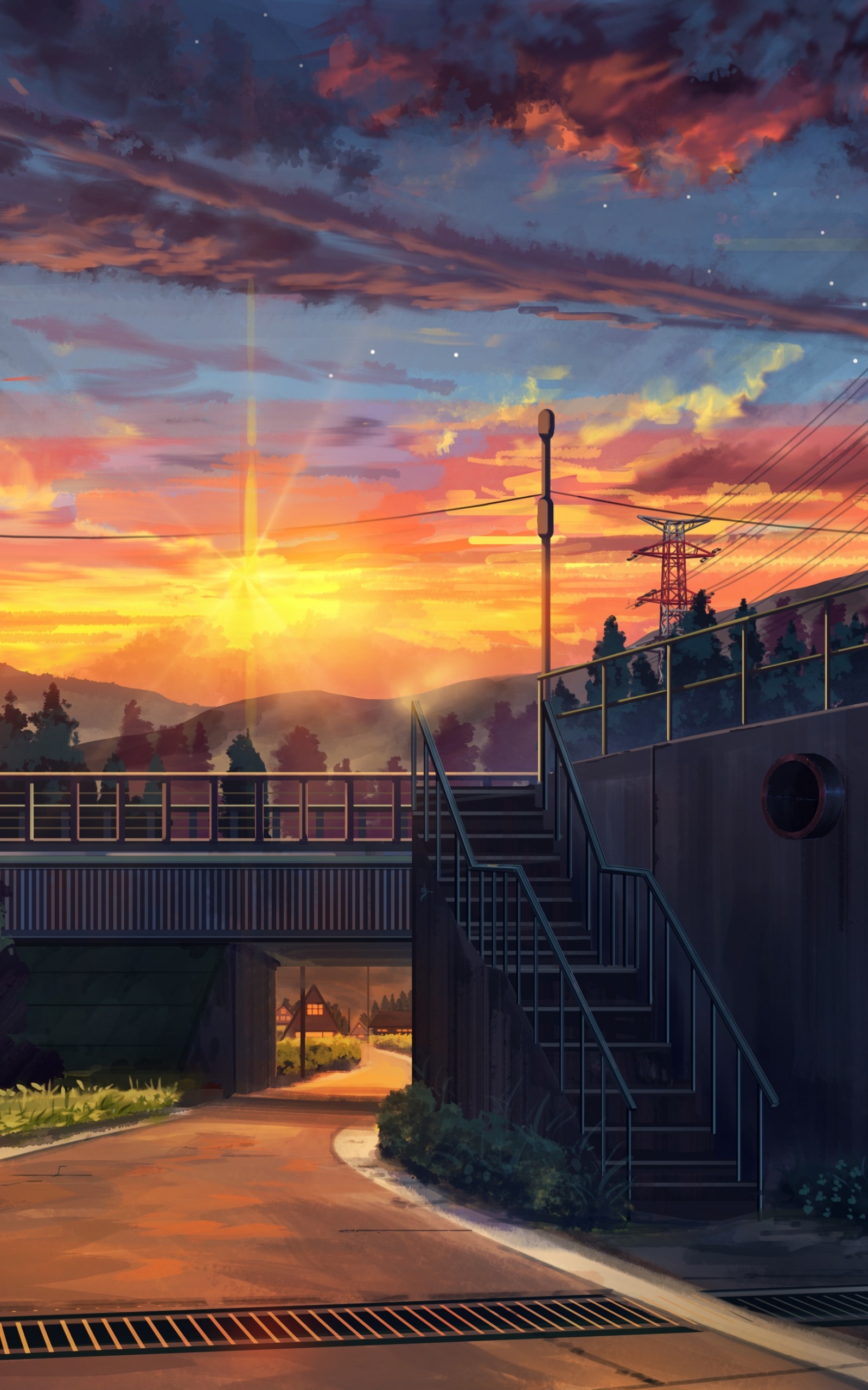 Anime Sunset Original Art Wallpapers