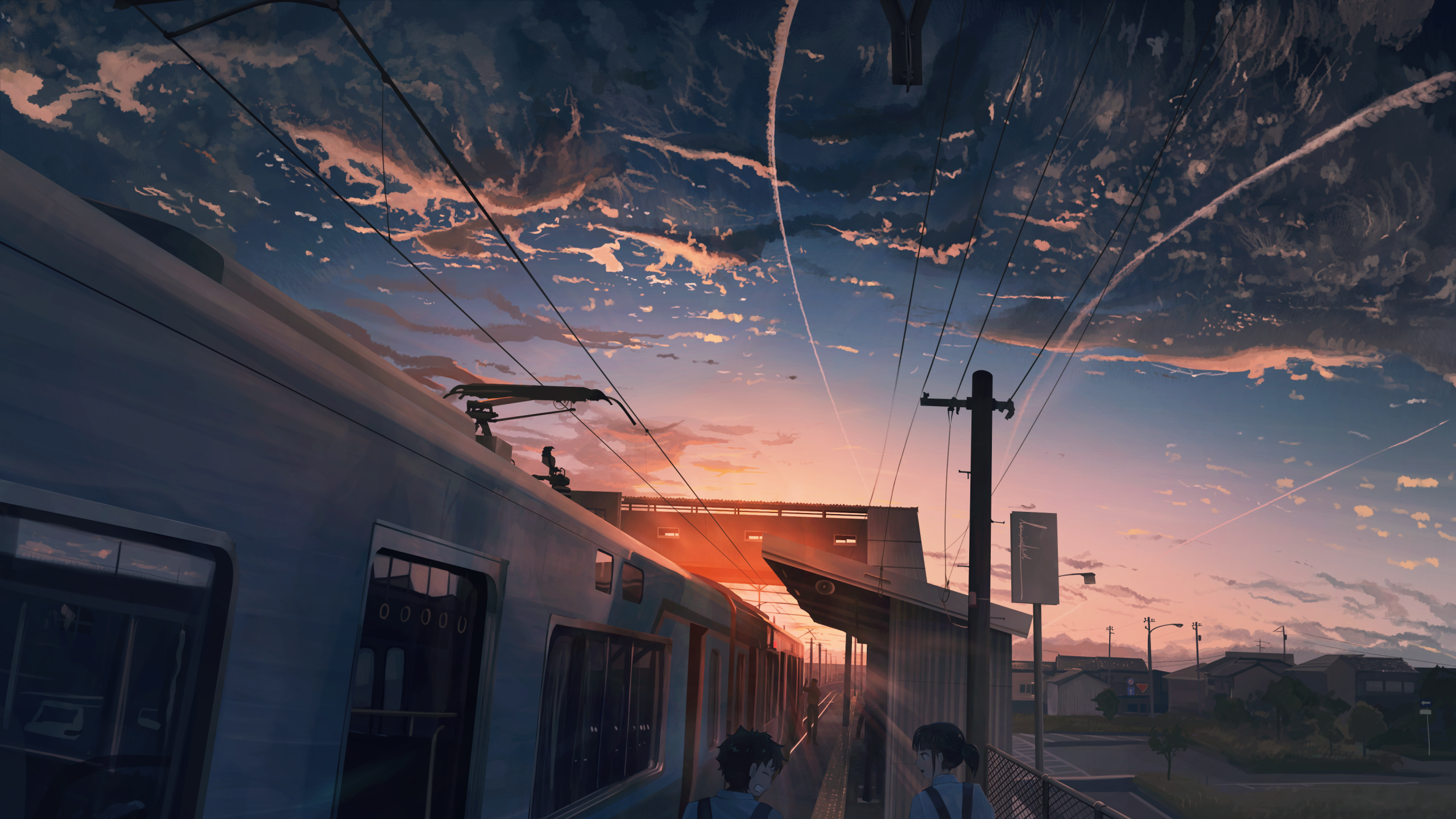 Anime Sunset Original Art Wallpapers