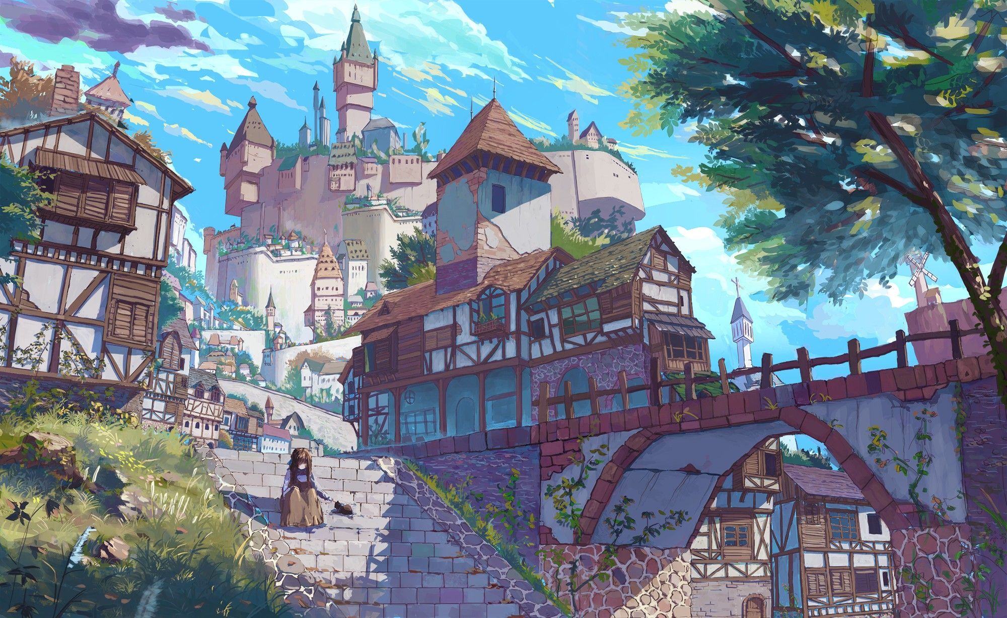 Anime Village Wallpapers