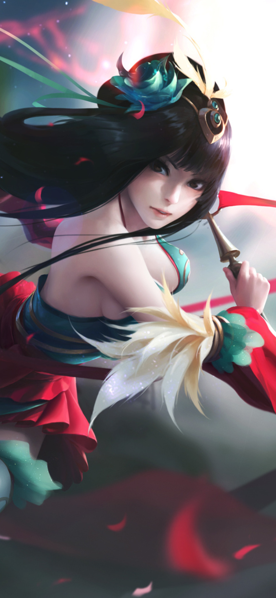 Anime Warrior Long Hair Girl Wallpapers