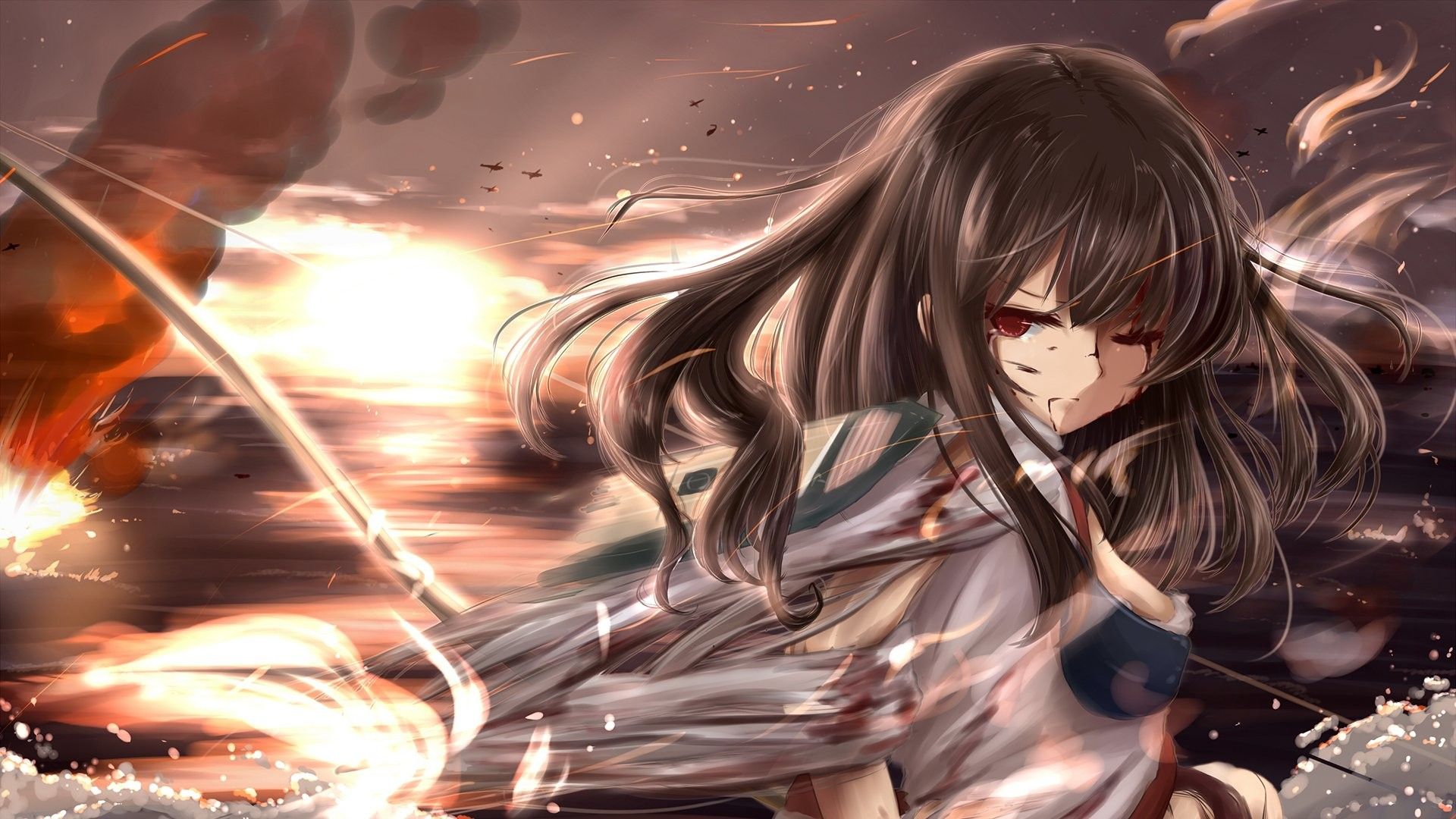 Anime Warrior Long Hair Girl Wallpapers