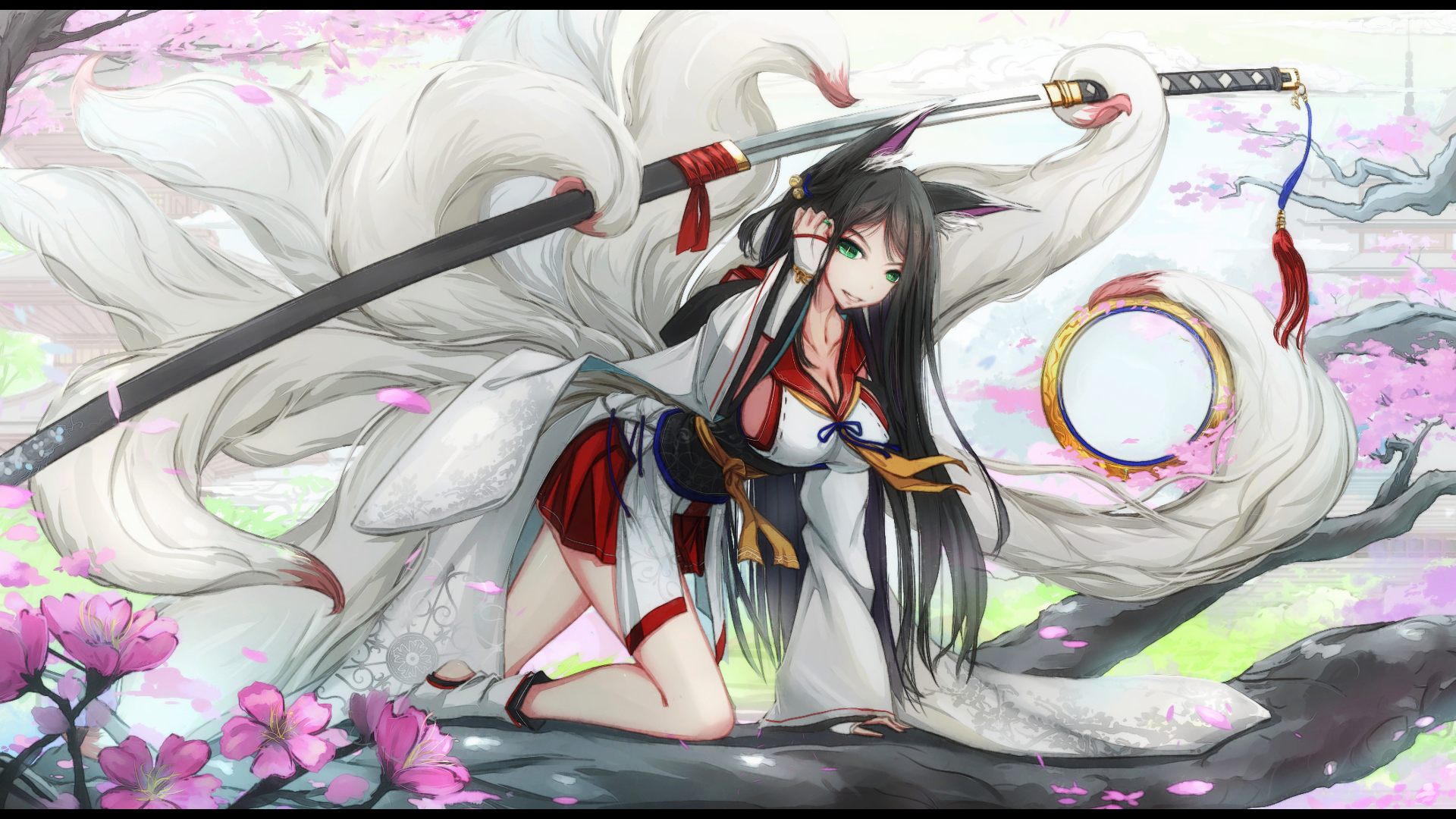 Anime Warrior Long Hair Girl Wallpapers