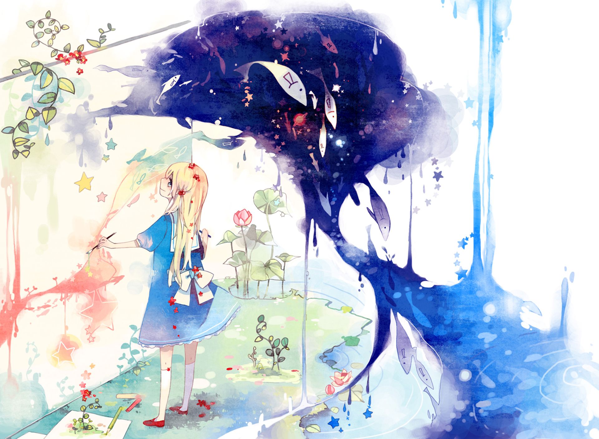 Anime Watercolor Wallpapers