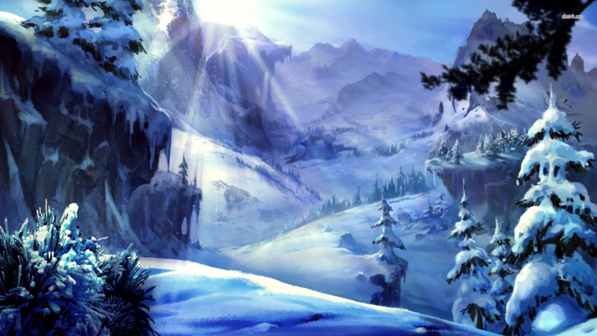 Anime Winter Mountain Wallpapers