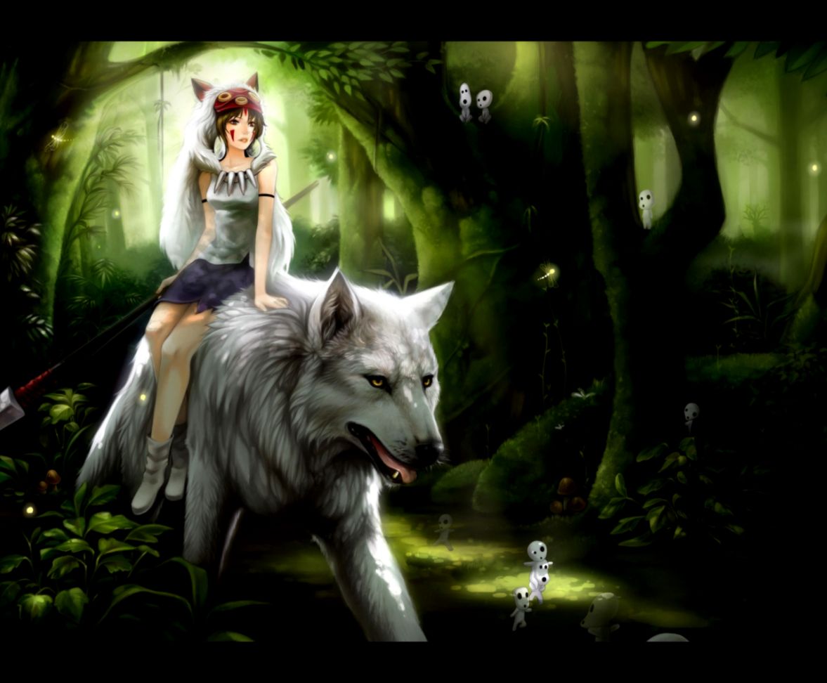 Anime Wolf Girl Galaxy Wallpapers