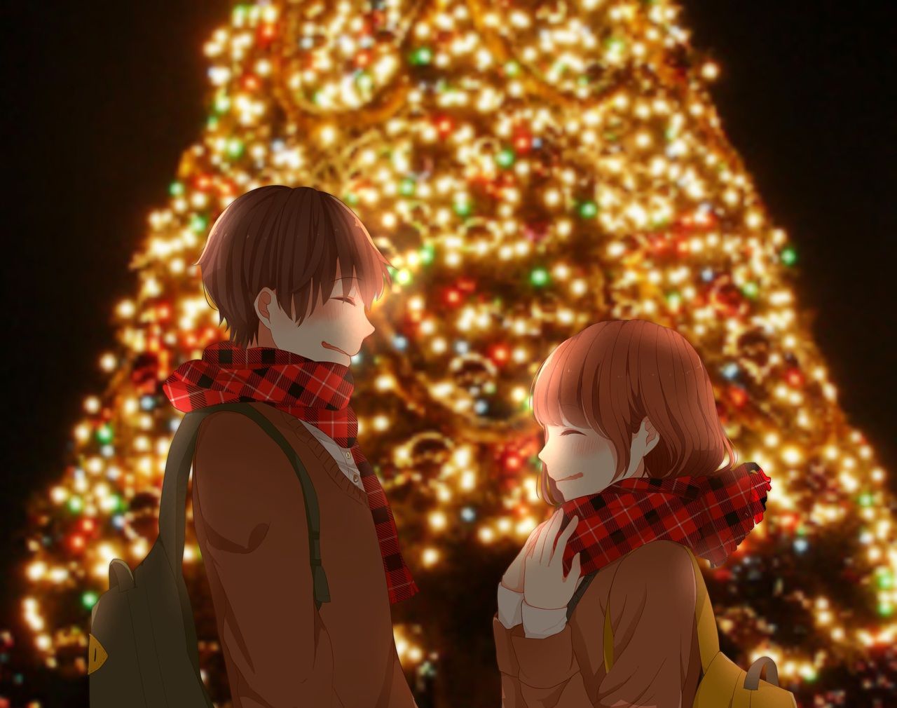 Anime Xmas Couples Wallpapers