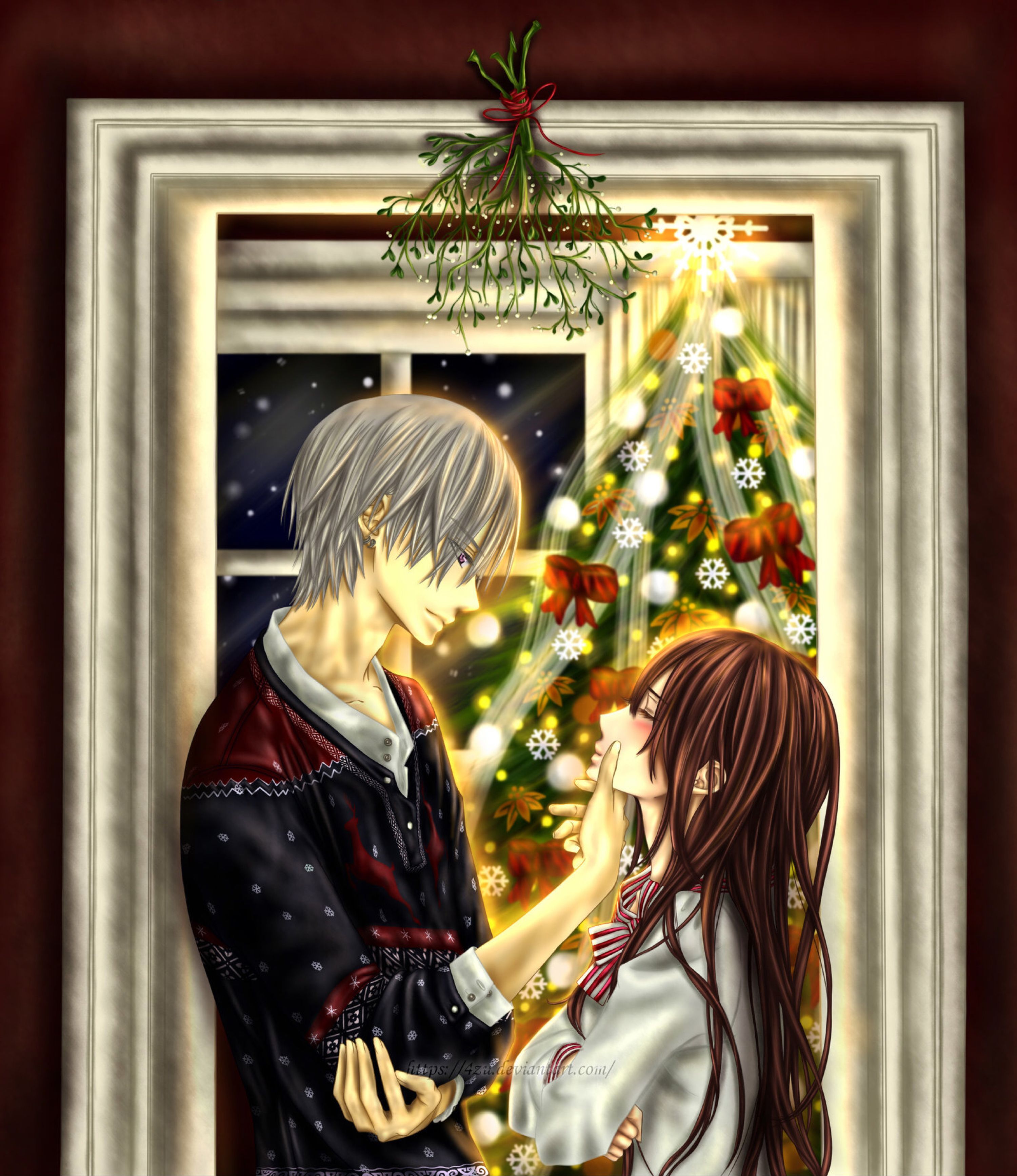 Anime Xmas Couples Wallpapers