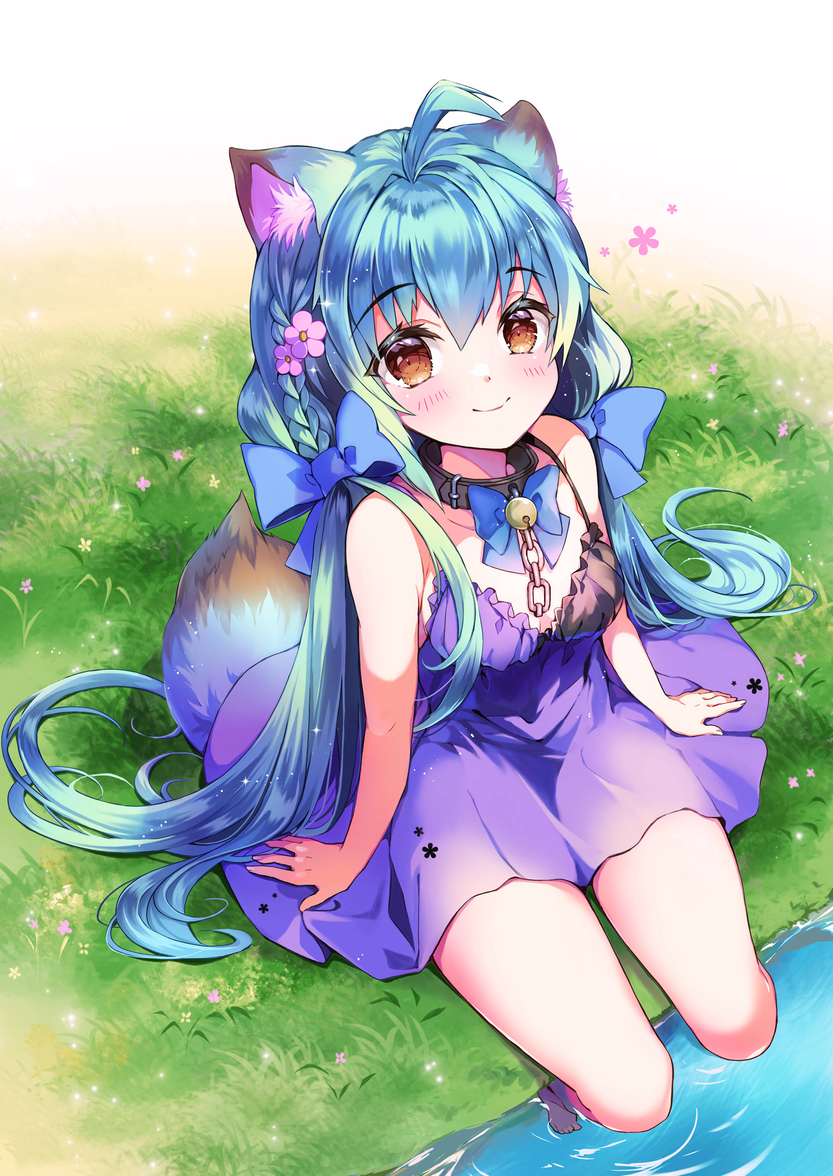 Blue Haired Anime Girl Wallpapers