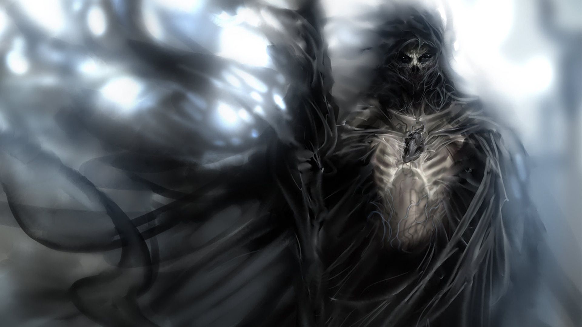 Dark Anime Creature Figure Art Wallpapers