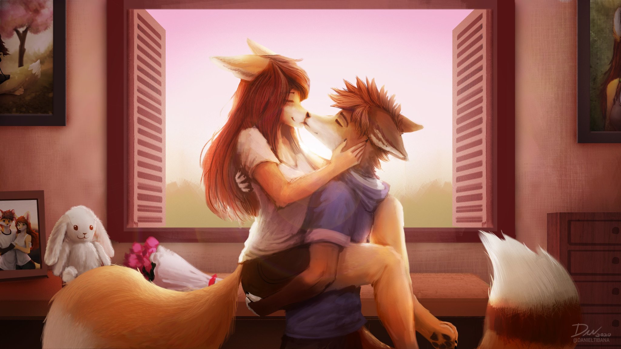 Furry Couple Anime Art Wallpapers