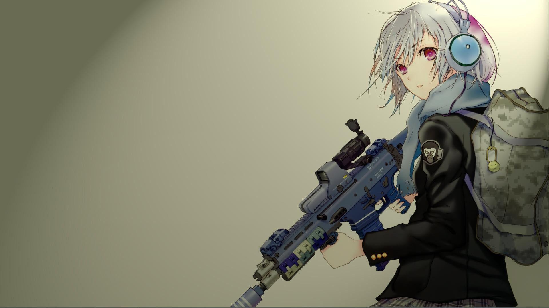 Girl With Gun Anime Wallpapers