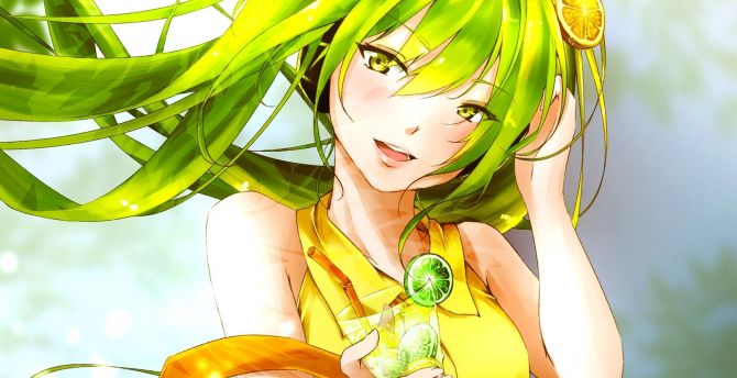 Green Hair Hatsune Miku Vocaloid Wallpapers