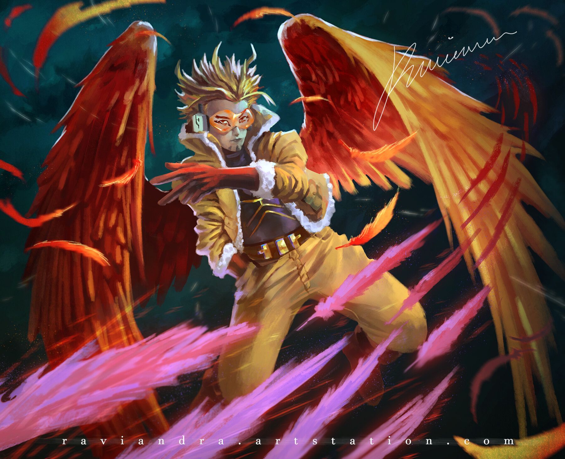 Hawks 4K Boku No Hero Academia Art Wallpapers