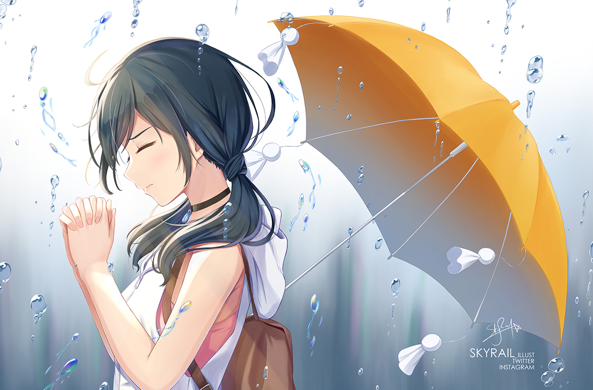 Hina Amano In Rain Wallpapers