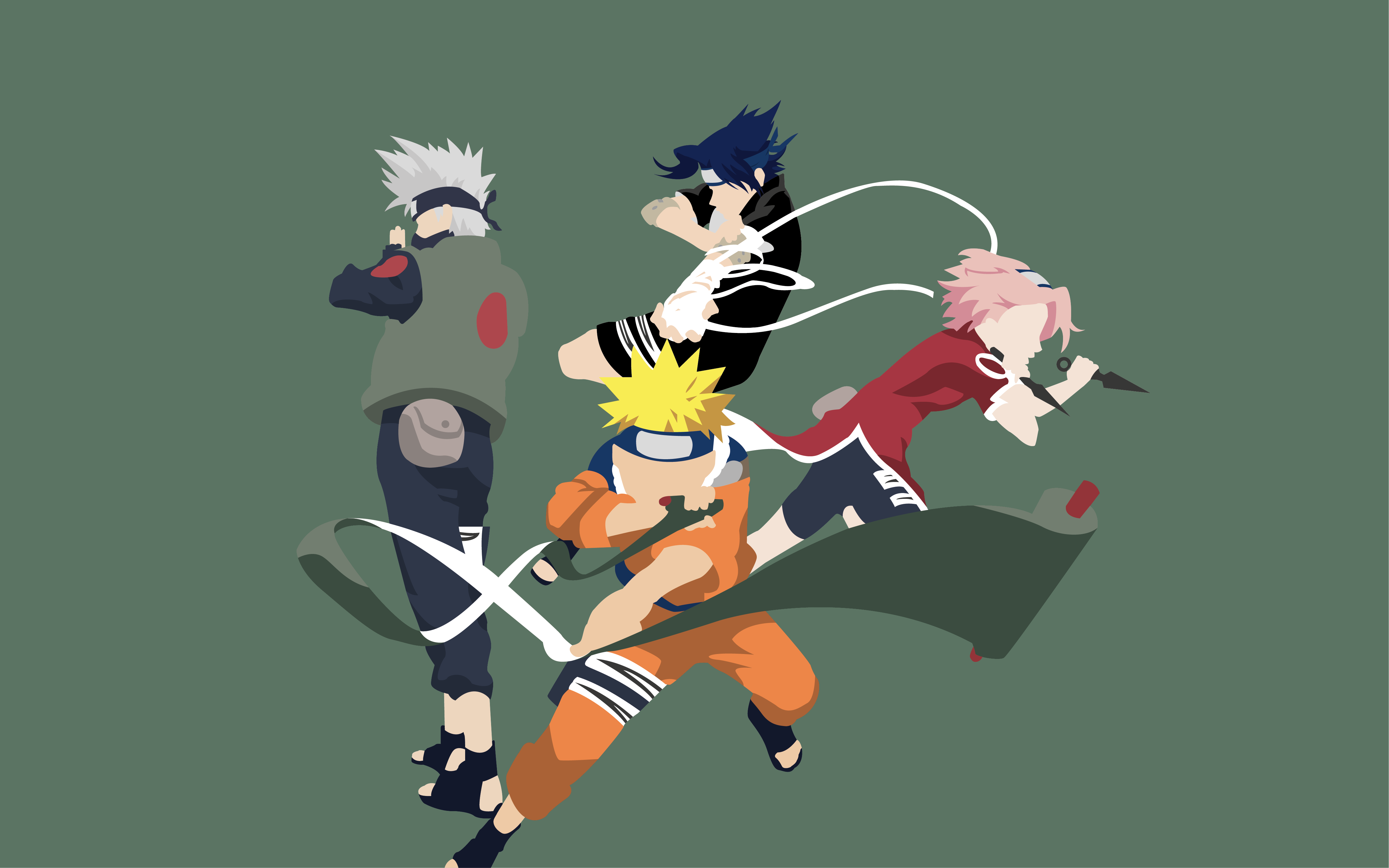 Kakashi Hatake Naruto Uzumaki Sakura Haruno Sasuke Uchiha Wallpapers