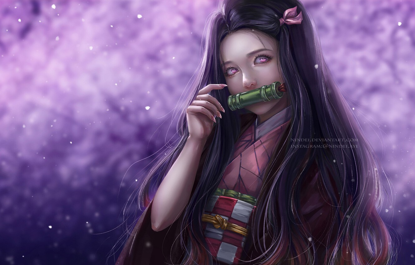 Kimetsu No Yaiba Art Nezuko Kamado Wallpapers