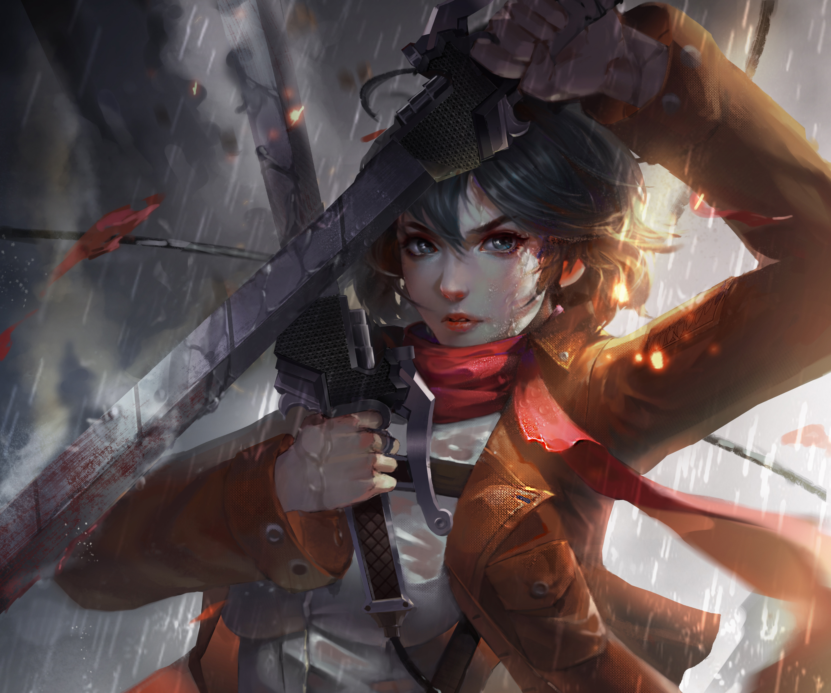 Mikasa Ackerman With Sword Wallpapers