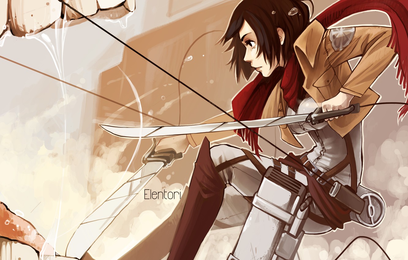 Mikasa Ackerman With Sword Wallpapers