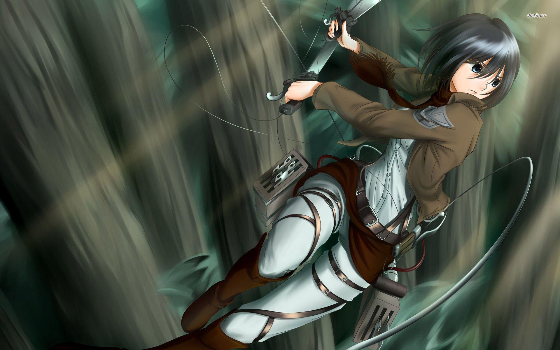 Mikasa Ackerman With Sword Wallpapers