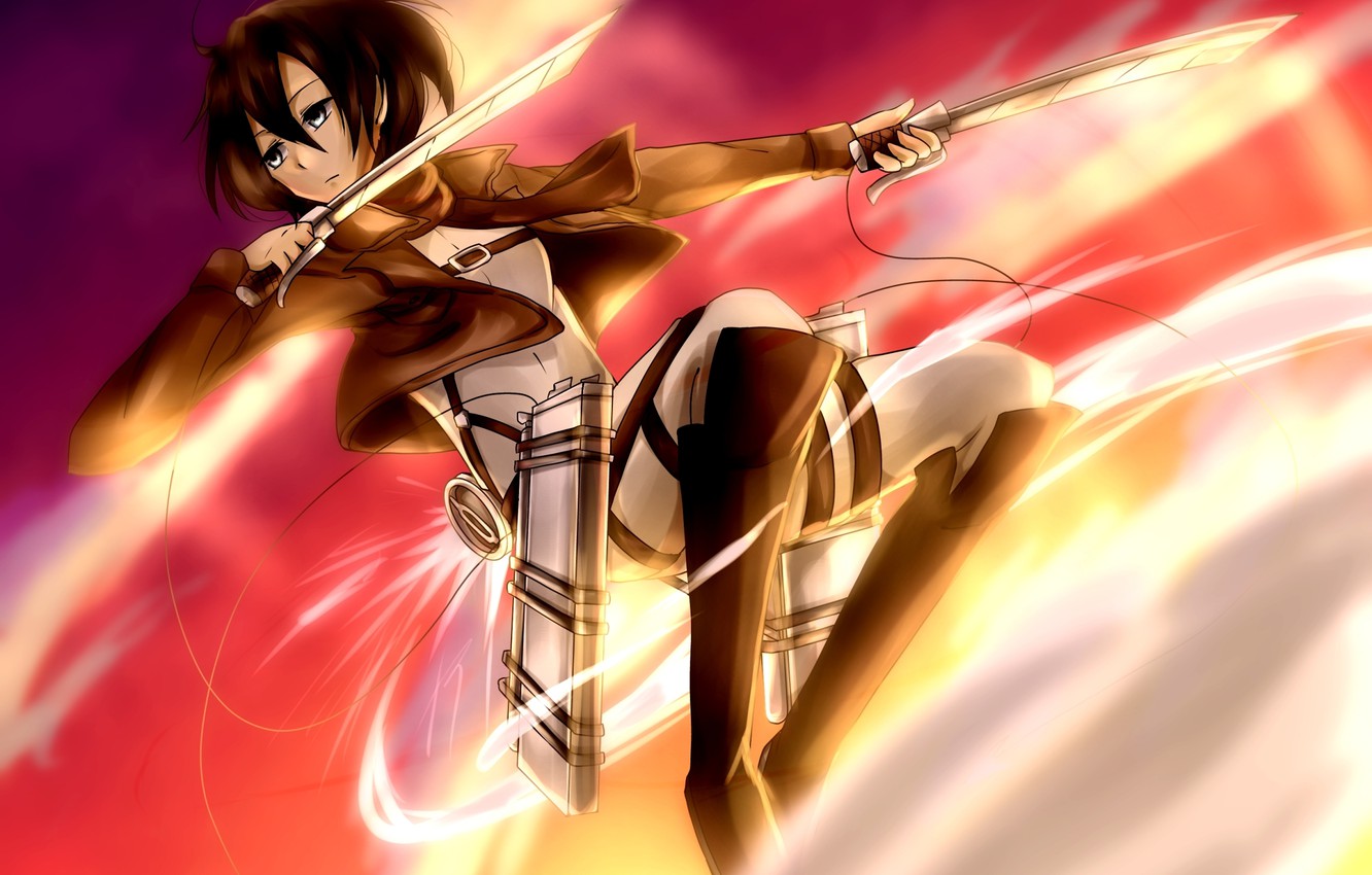 Mikasa Ackerman With Sword Wallpapers