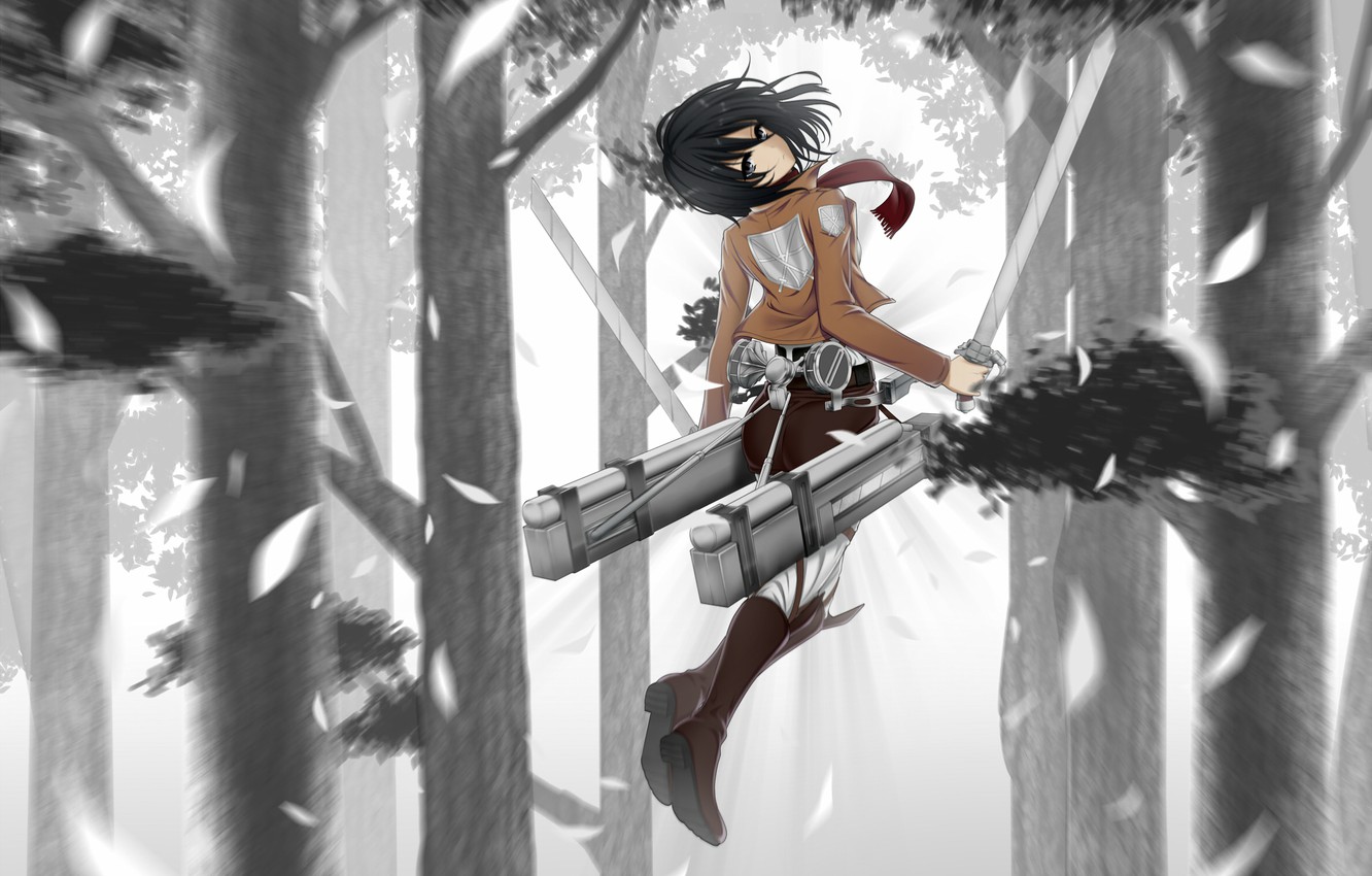 Mikasa Ackerman With Sword Wallpapers