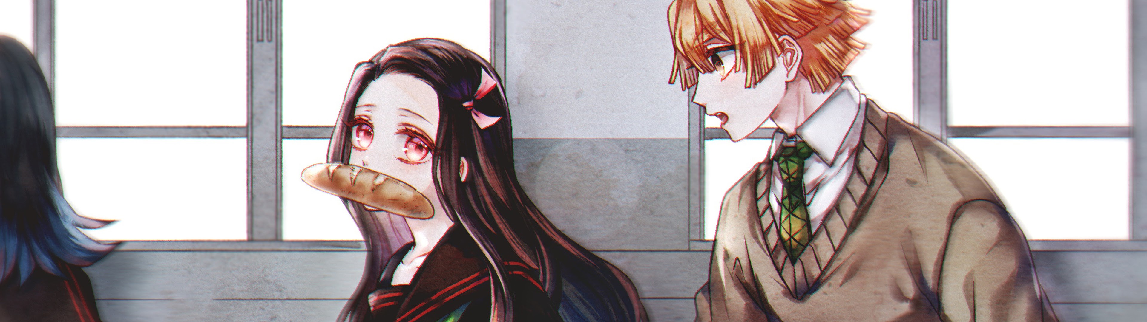 Nezuko Kamado And Zenitsu Agatsuma Art Wallpapers