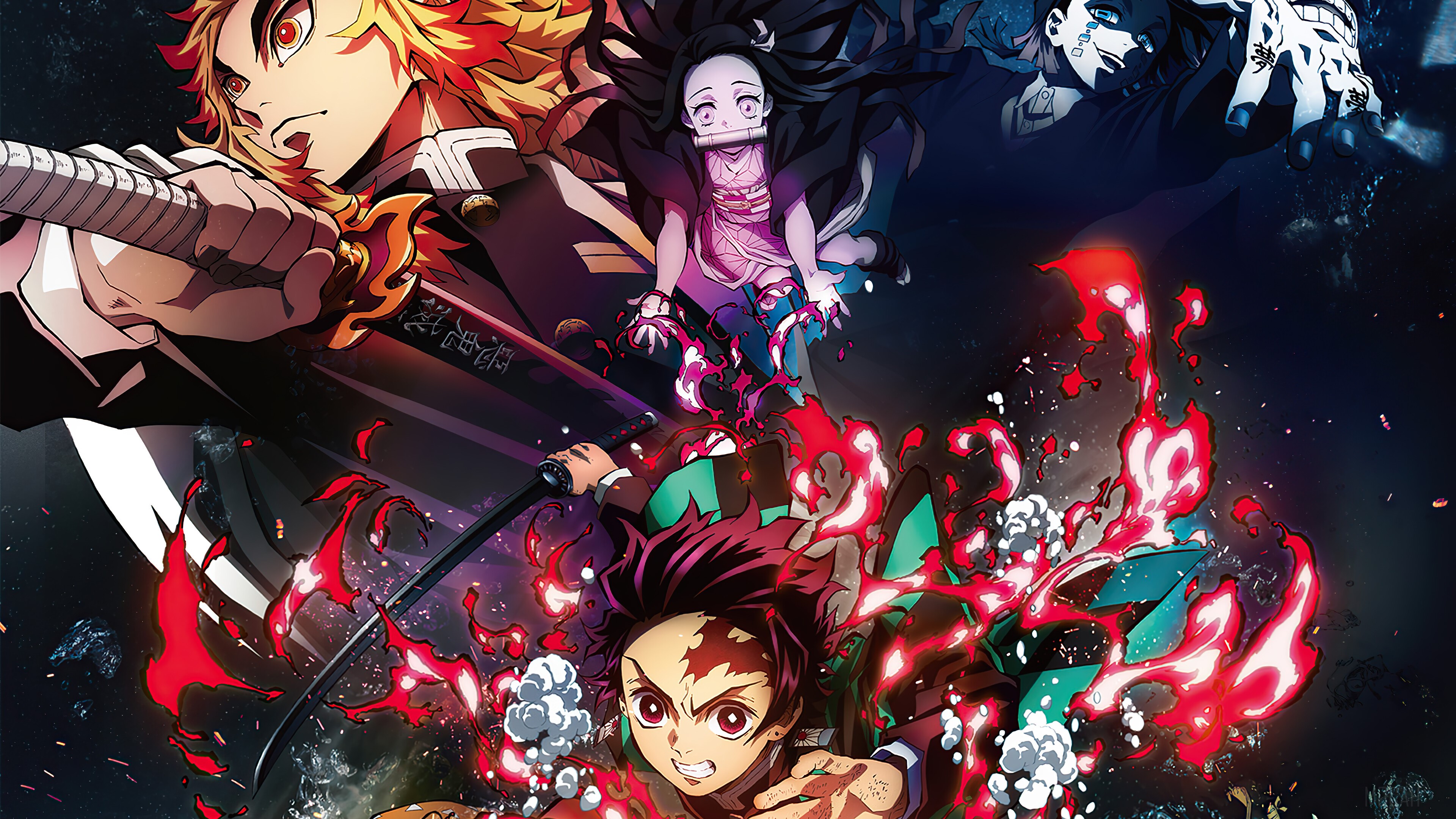 Nezuko Kamado And Zenitsu Agatsuma Art Wallpapers