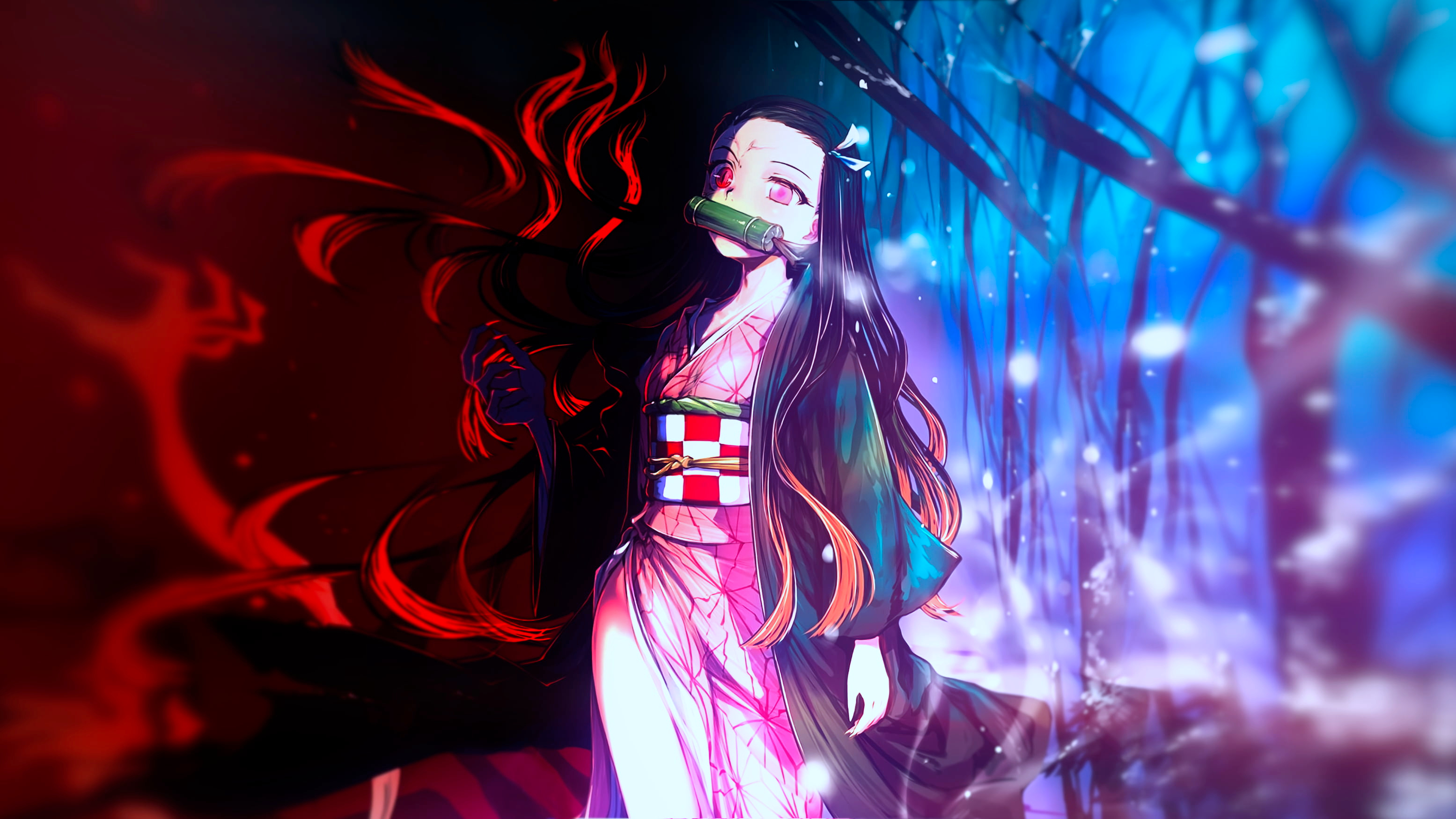 Nezuko Kamado Angry Kimetsu No Yaiba Art Wallpapers