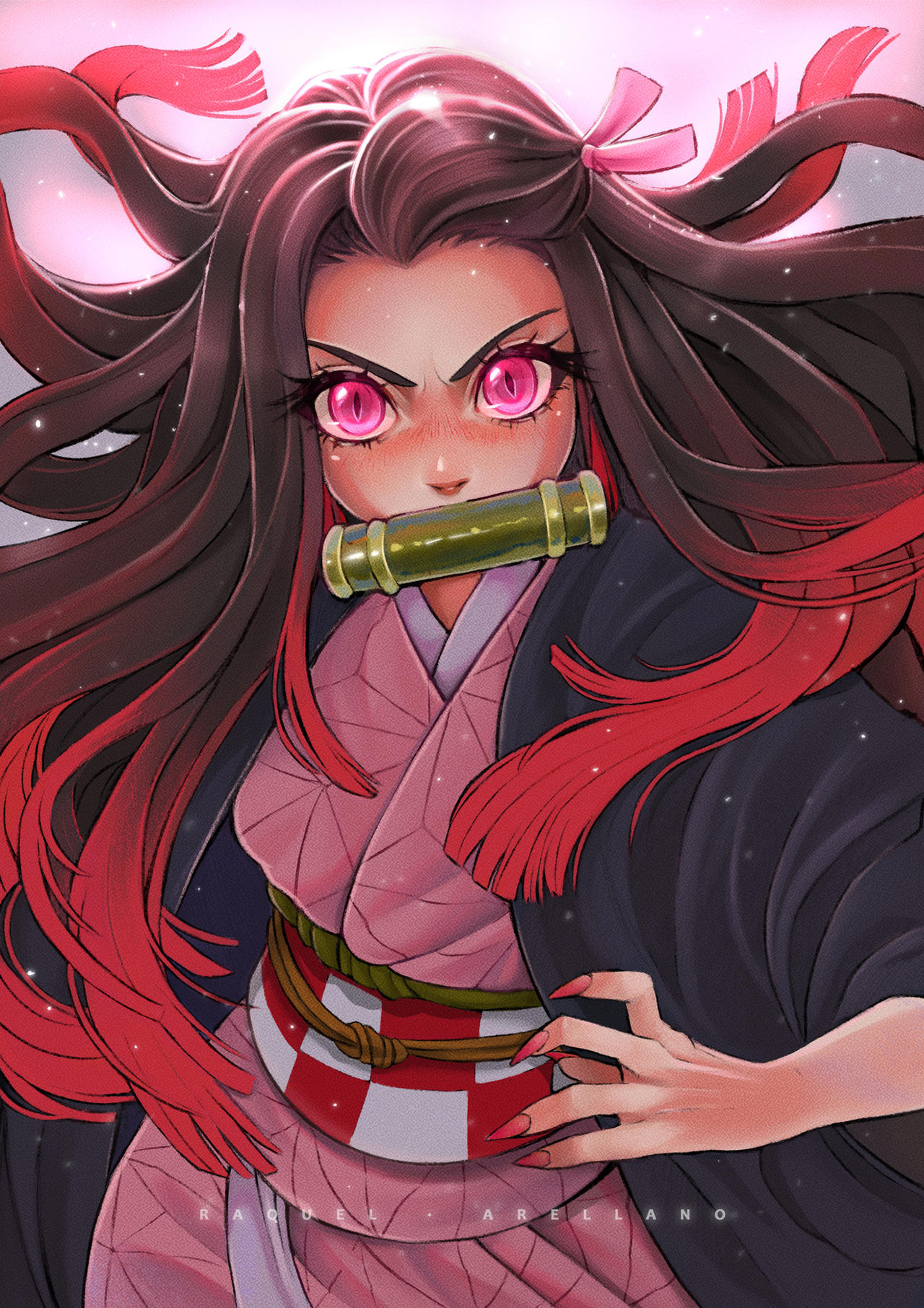 Nezuko Kamado Angry Kimetsu No Yaiba Art Wallpapers