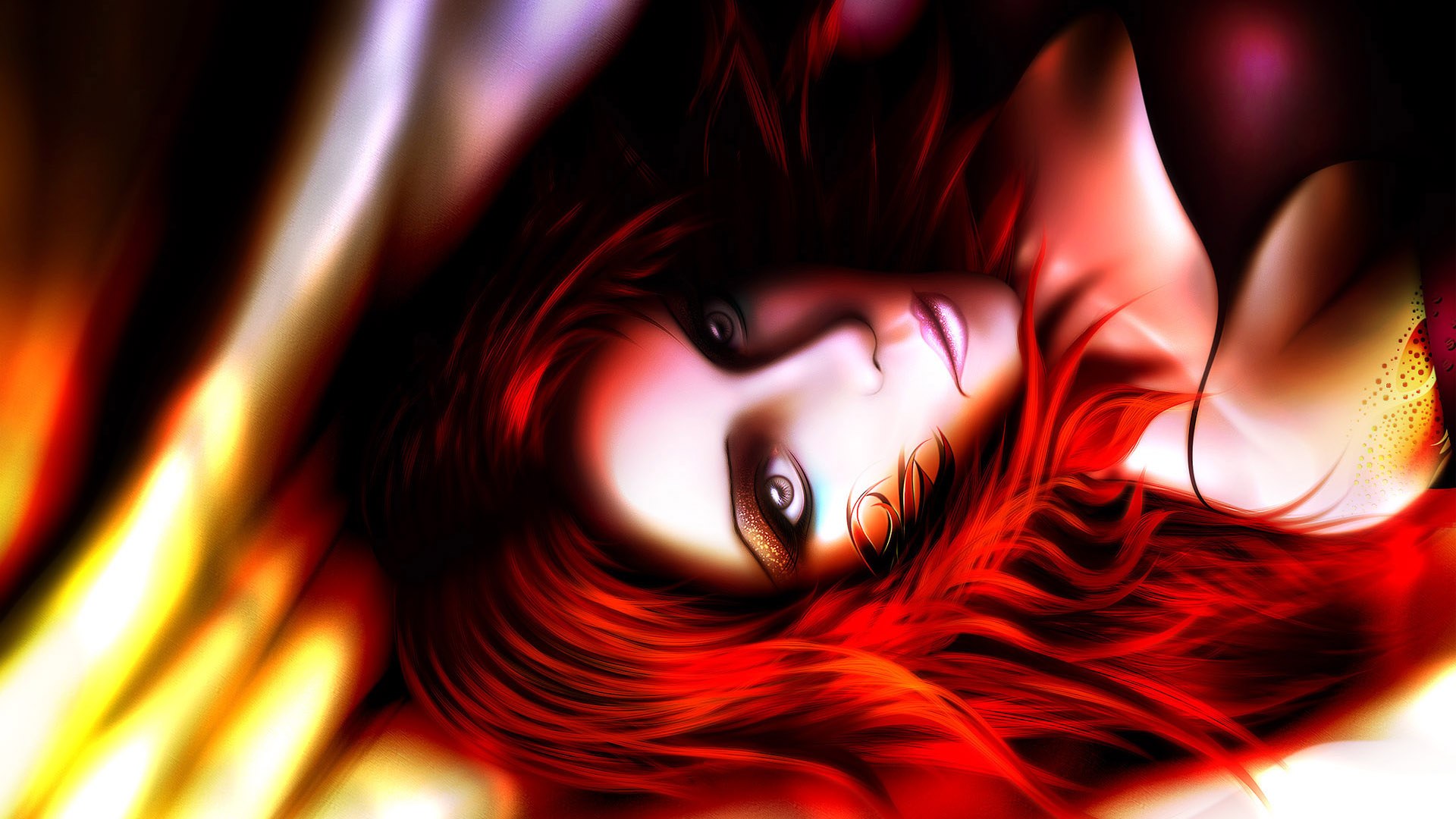 Red Hair Anime Girl Wallpapers