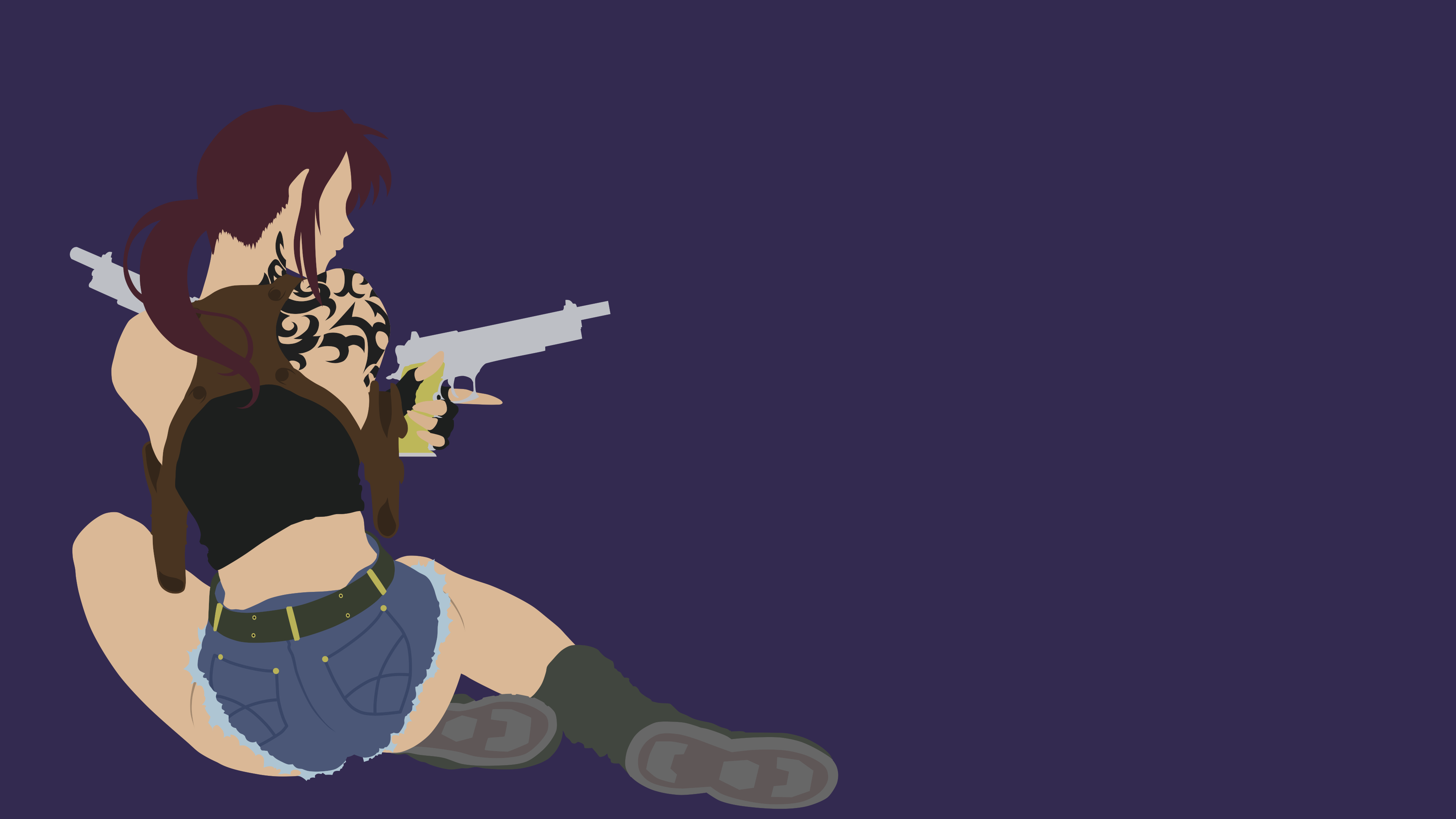 Revy Black Lagoon Minimal Wallpapers