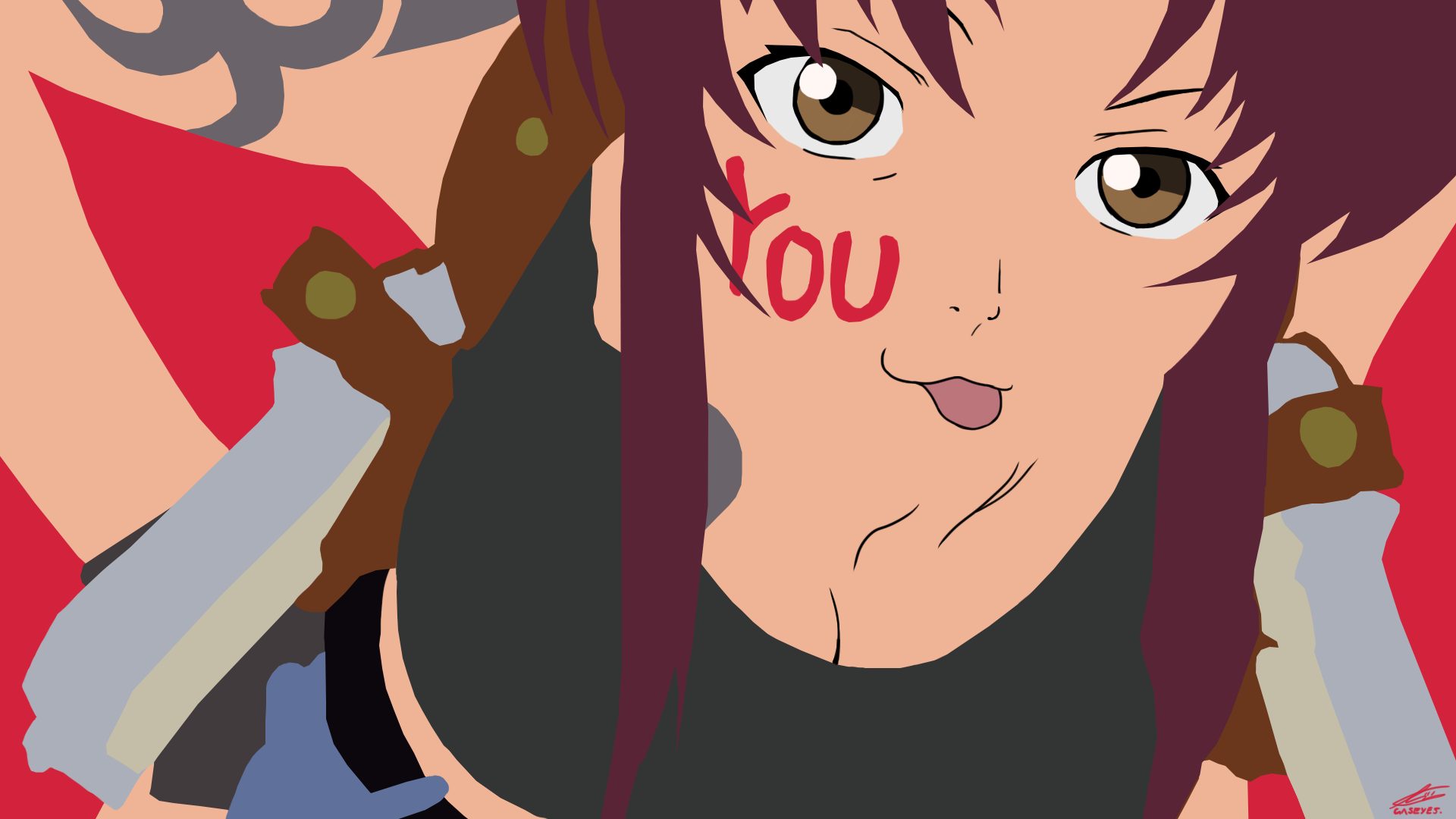 Revy Black Lagoon Minimal Wallpapers