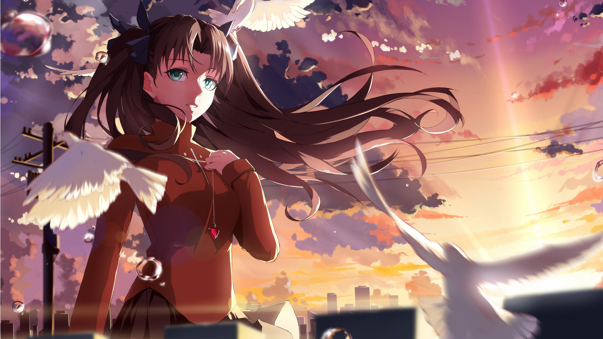 Rin Tohsaka Fate Stay Night Unlimited Blade Works Wallpapers