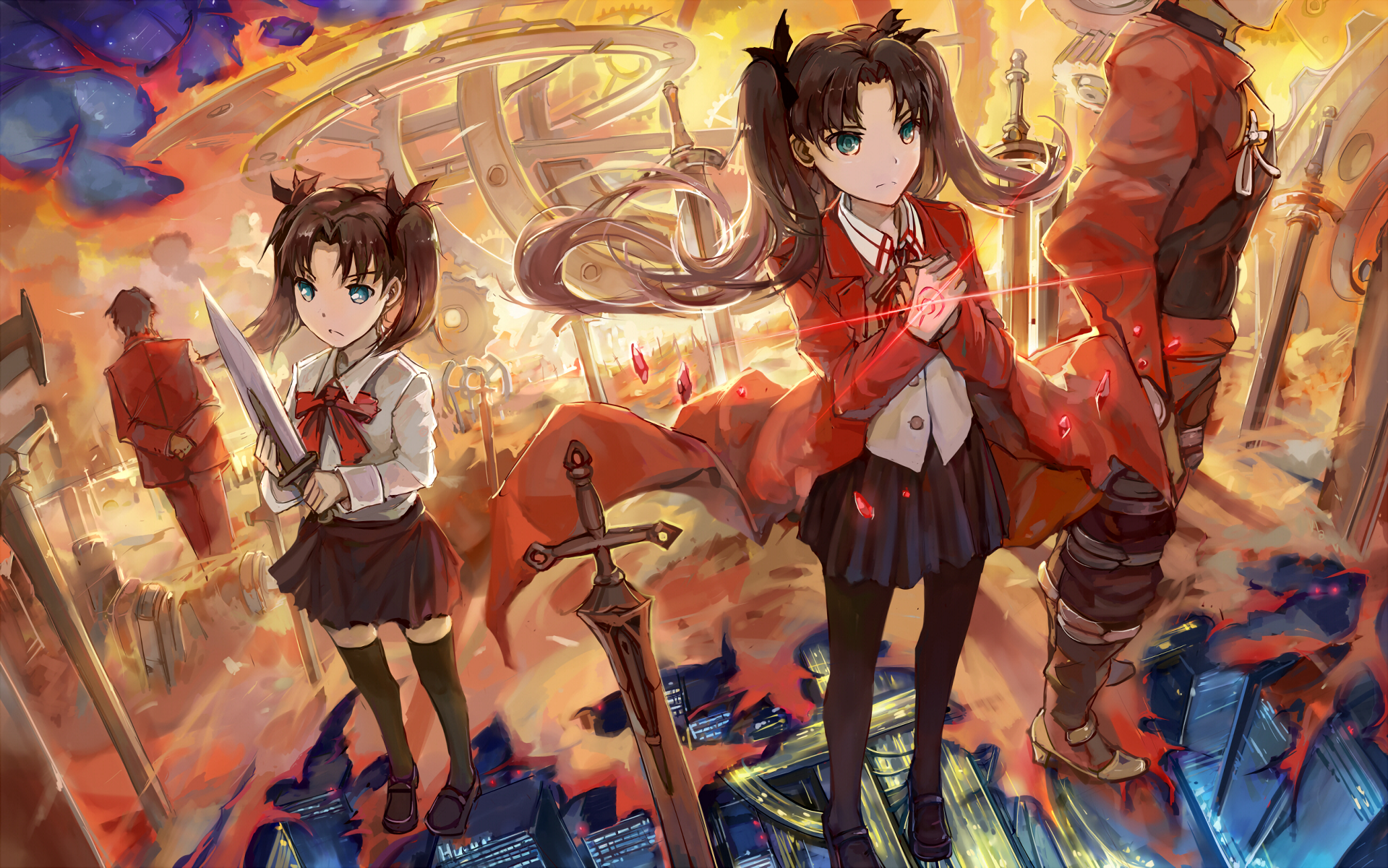 Rin Tohsaka Fate Stay Night Unlimited Blade Works Wallpapers