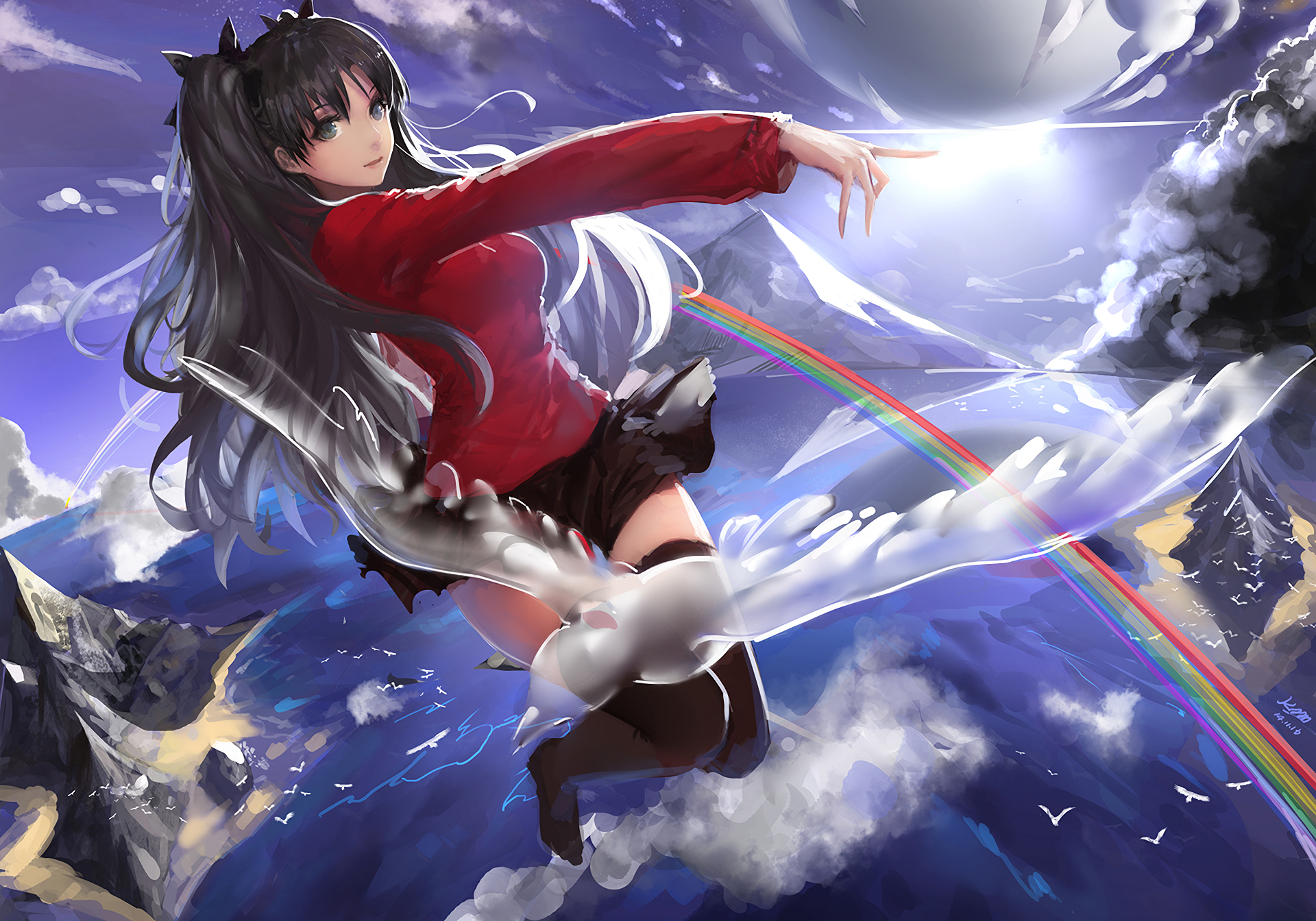 Rin Tohsaka Fate Stay Night Unlimited Blade Works Wallpapers