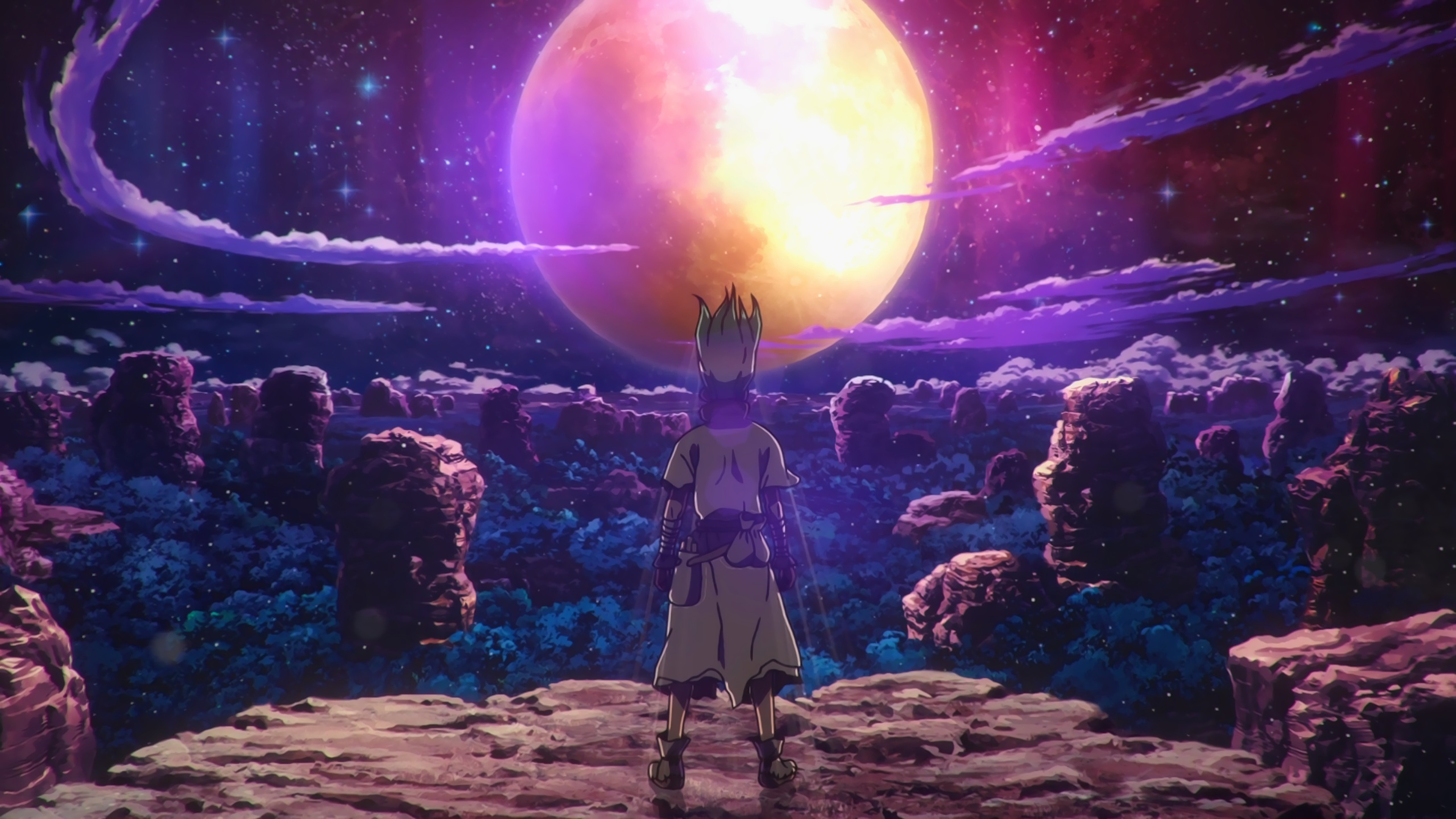 Senku Ishigami In Space Dr. Stone Wallpapers