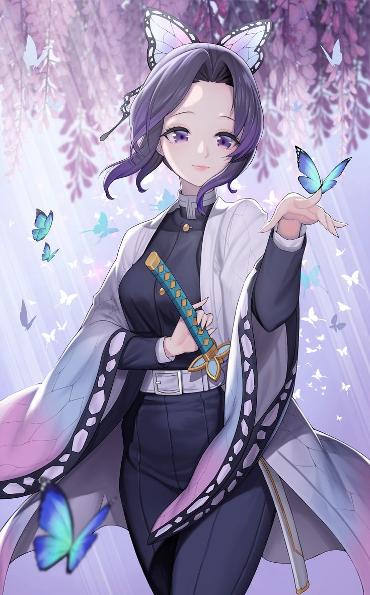 Shinobu Kochou With Butterfly Wallpapers