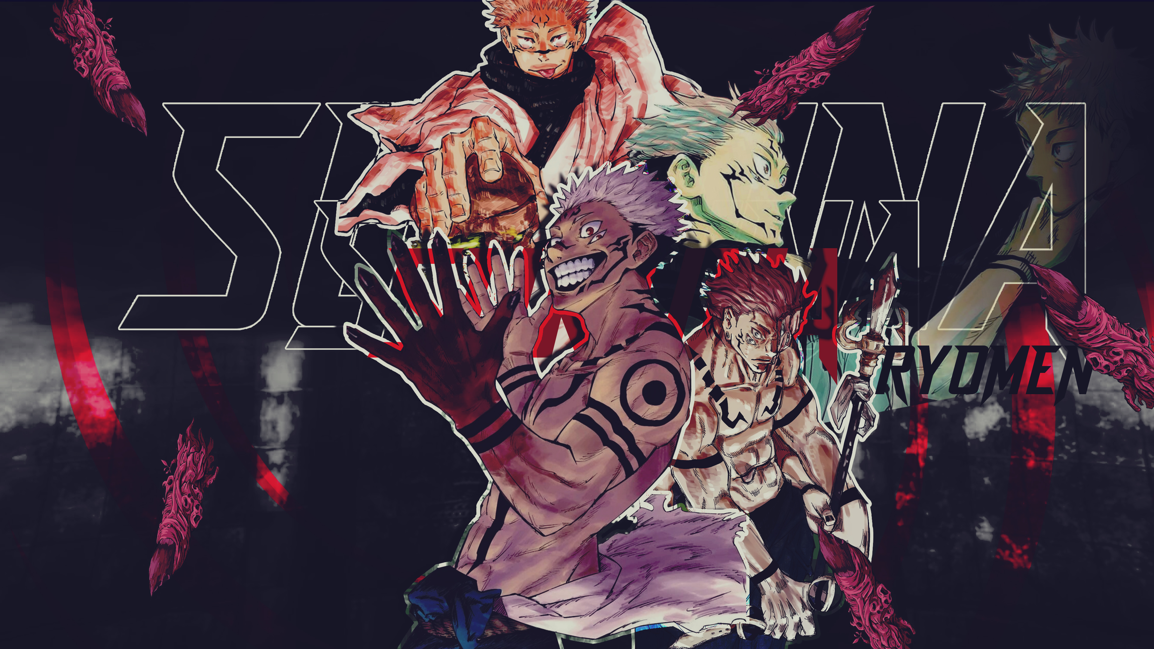 Sukuna Jujutsu Kaisen Art Wallpapers