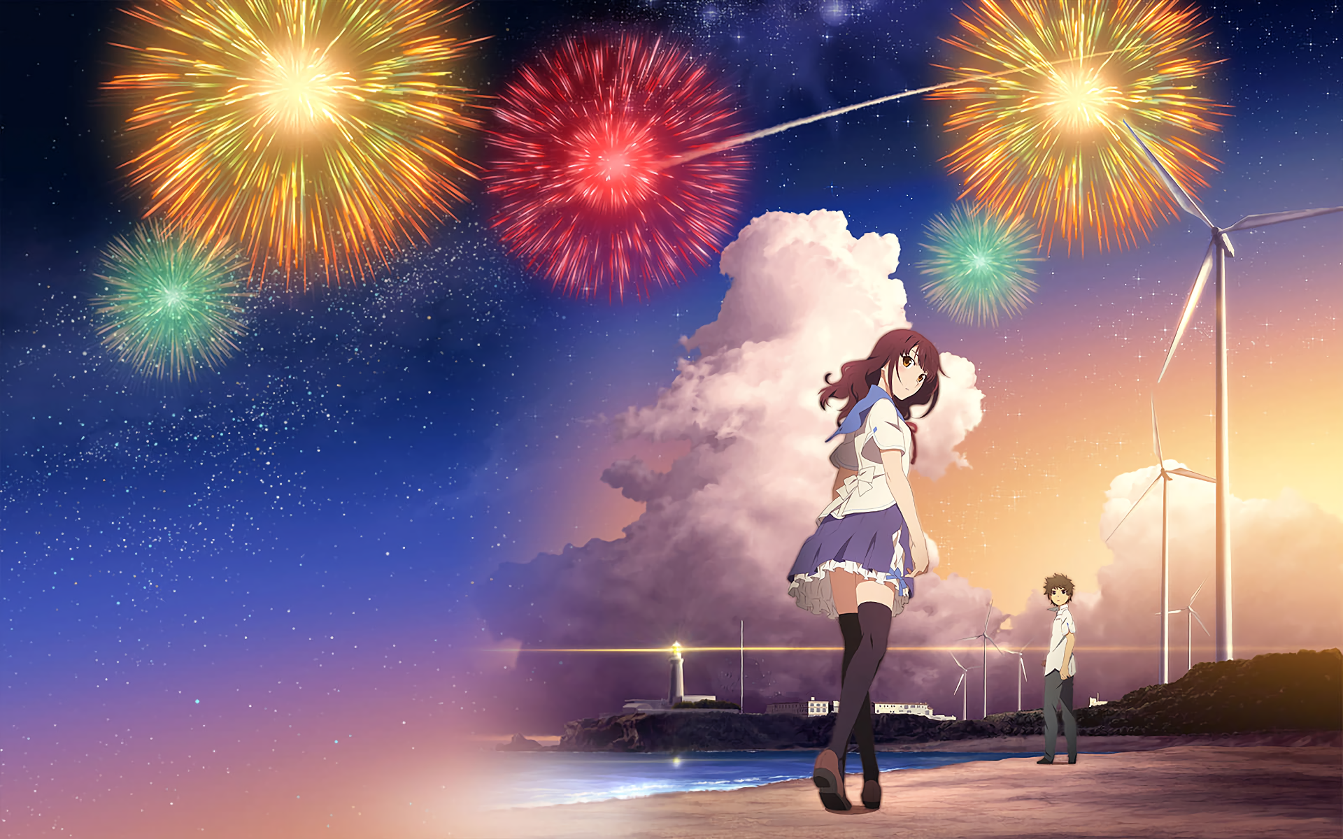 Uchiage Hanabi, Shita Kara Miru Ka? Yoko Kara Miru Ka? Wallpapers