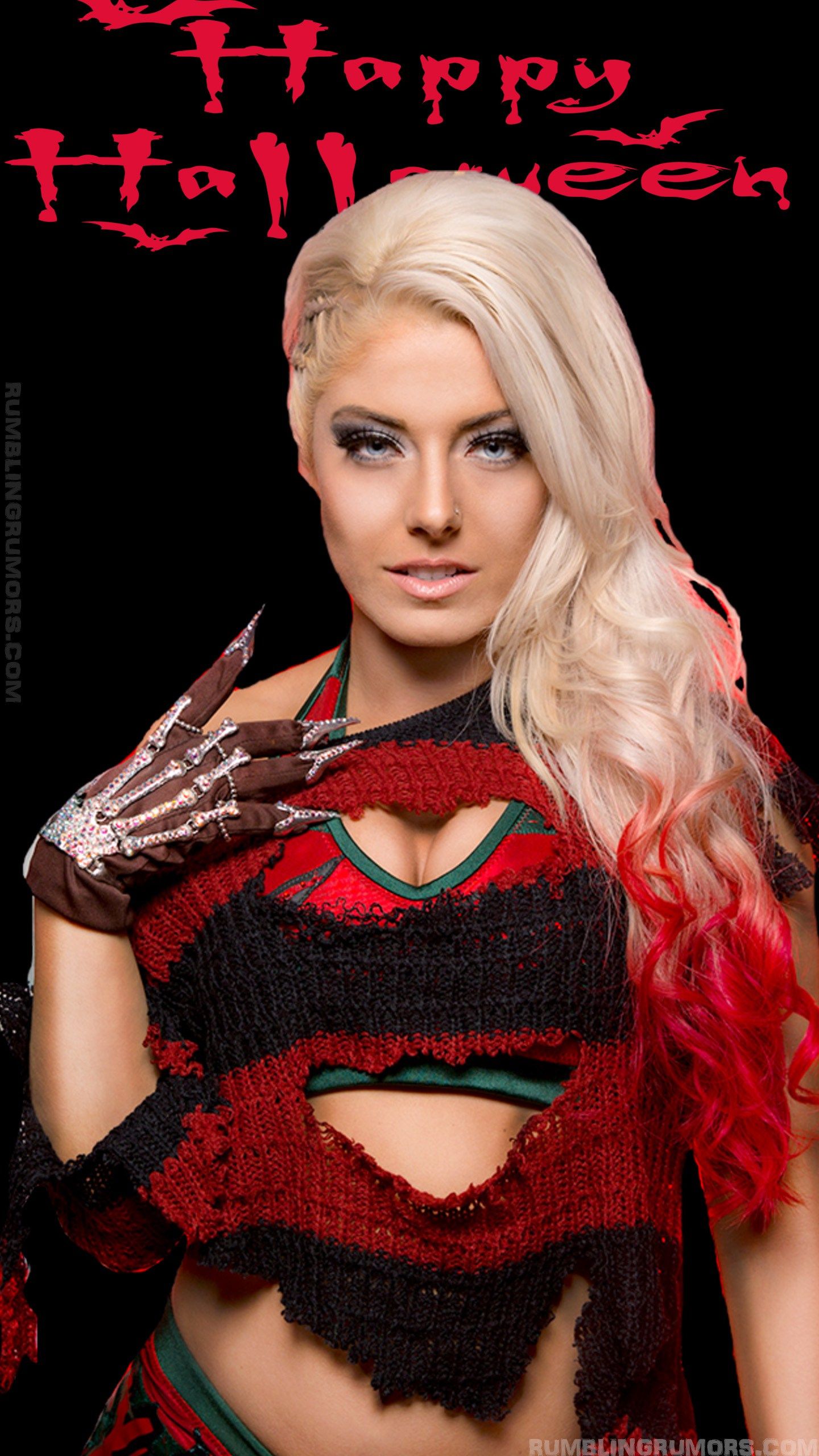 Alexa Bliss in Red Costume Wallpapers