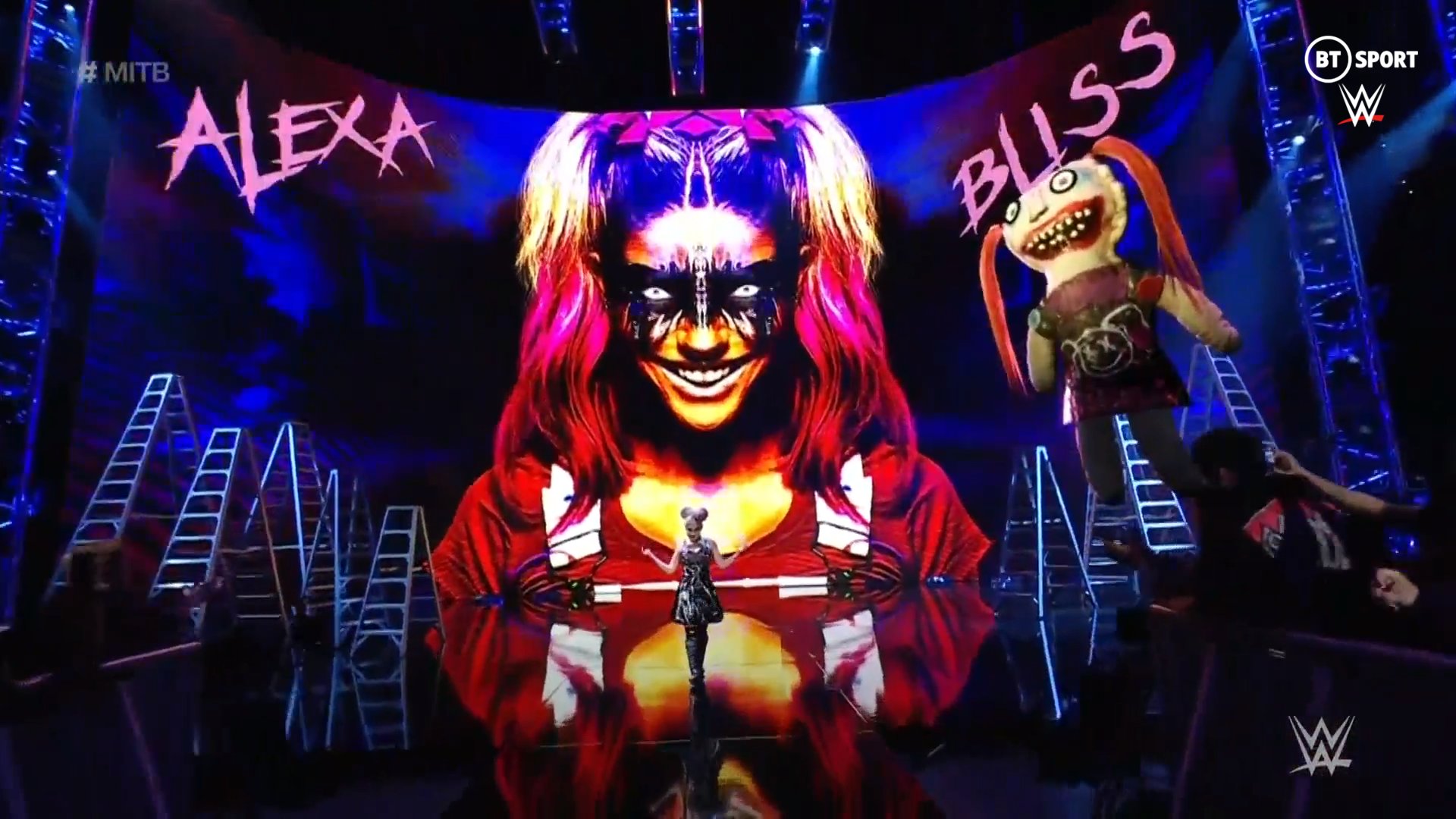 Alexa Bliss in Red Costume Wallpapers