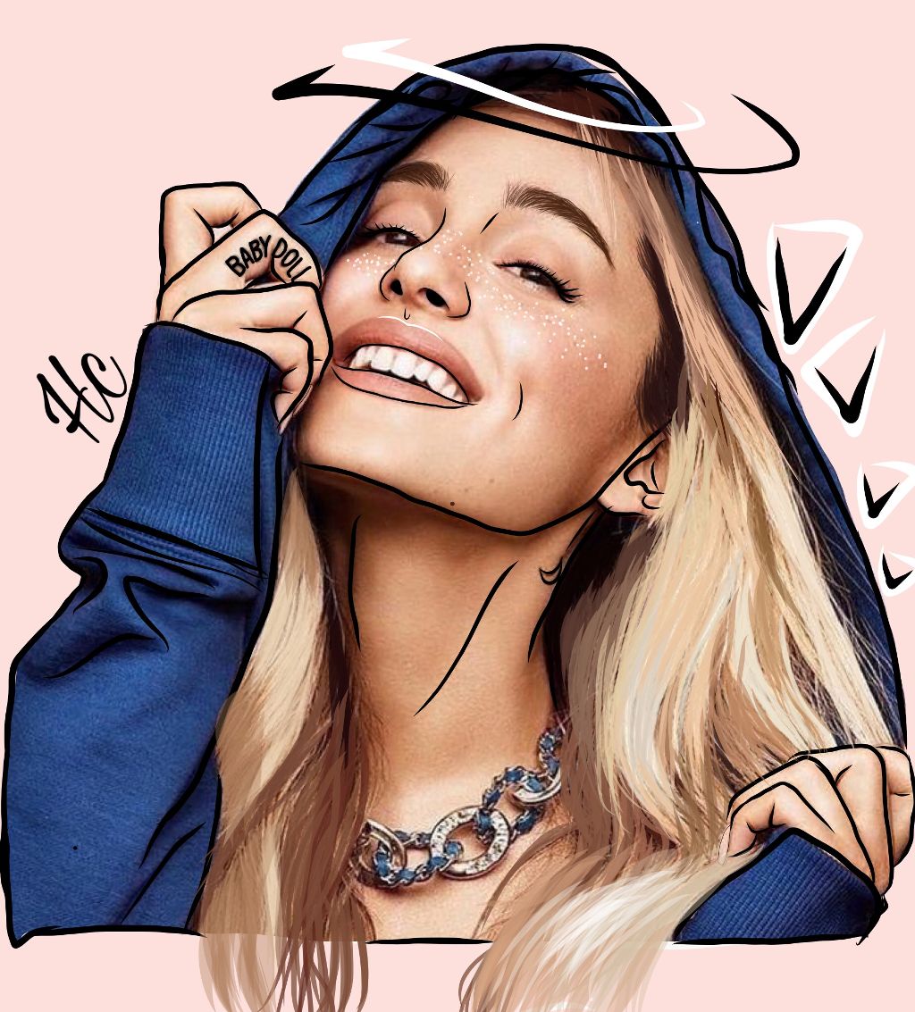 ariana grande cute drawings Wallpapers