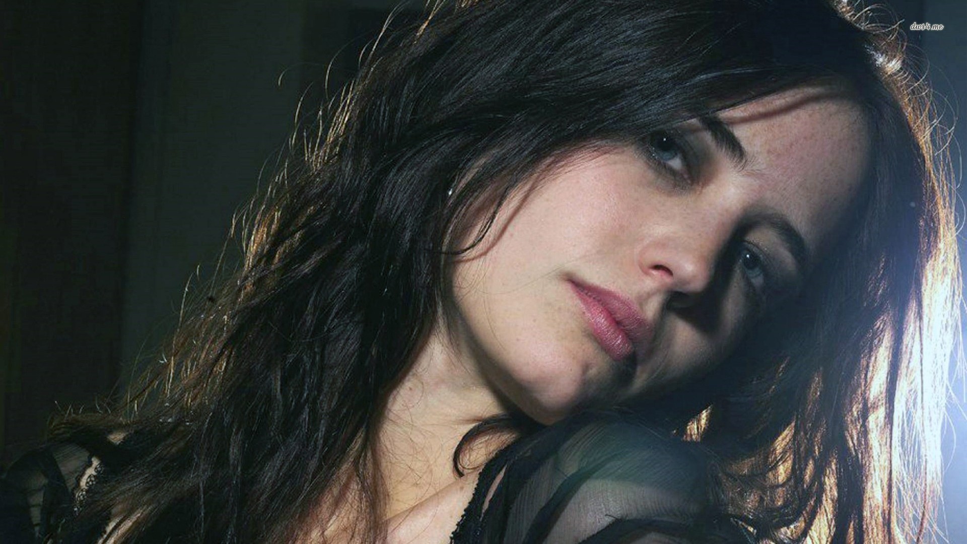 Eva Green Cute In Black Wallpapers