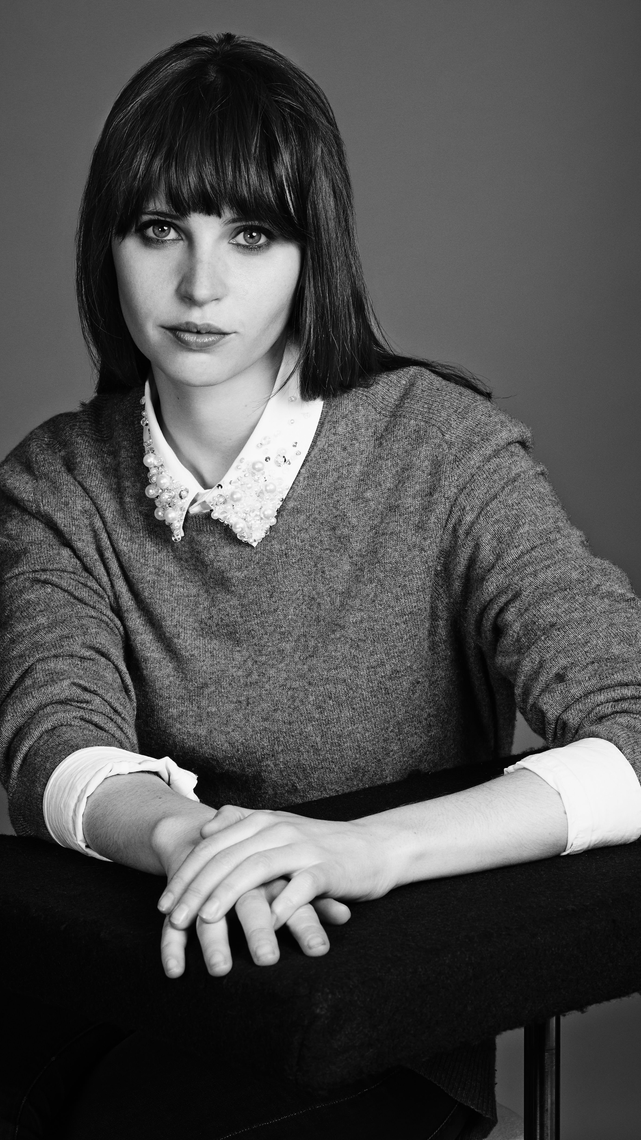 Felicity Jones Monochrome Wallpapers