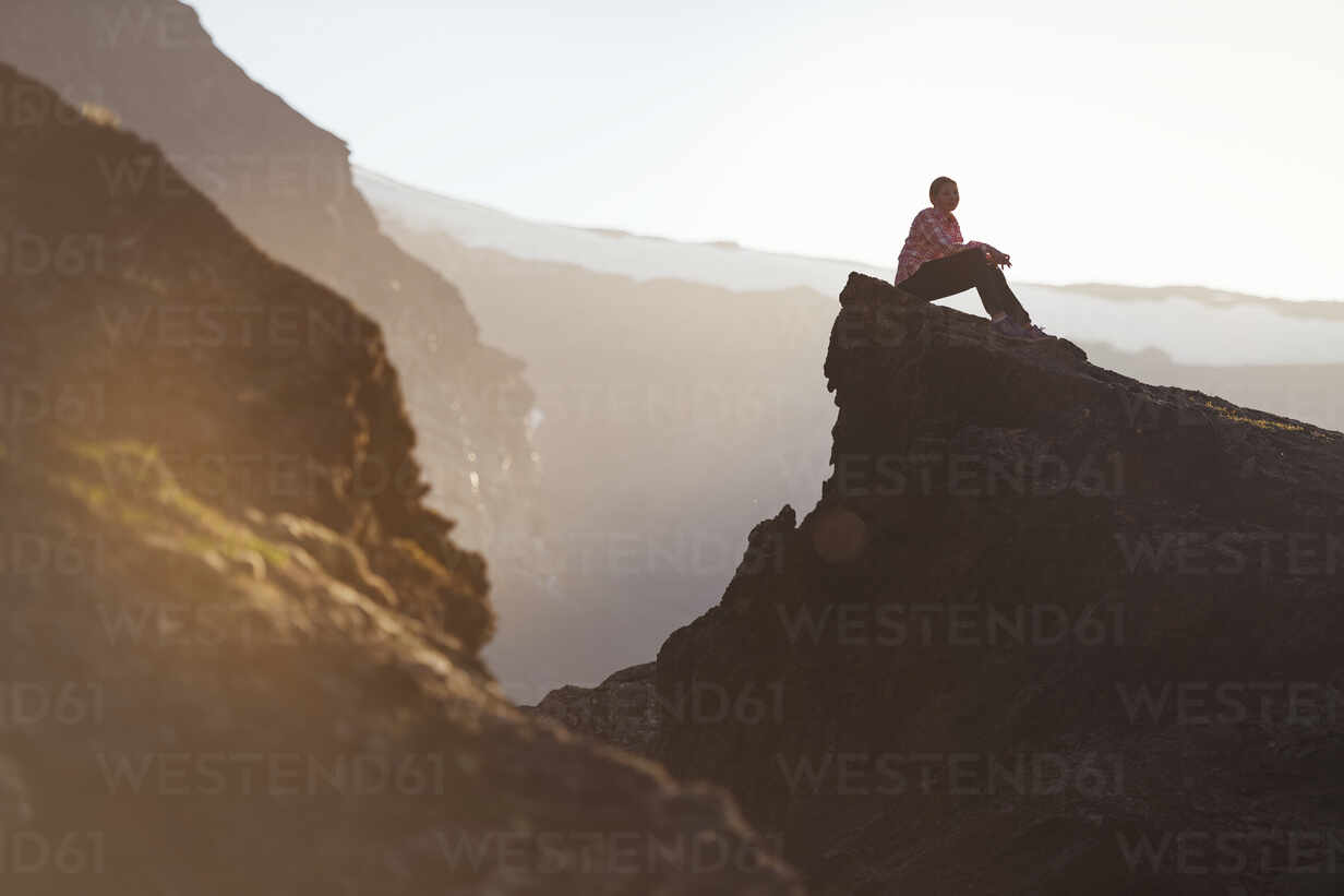 Girl At Tip Of Mountain Wallpapers