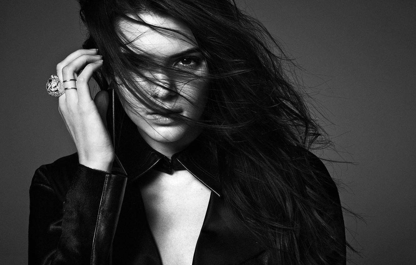 Model Kendall Jenner Monochrome Wallpapers